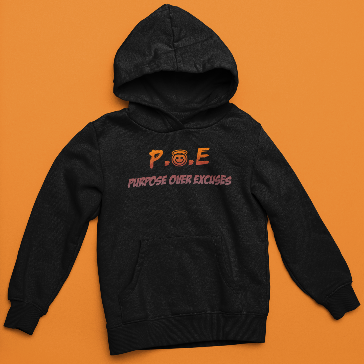 P.O.E Youth Orange Glow Hoodie Black (special)