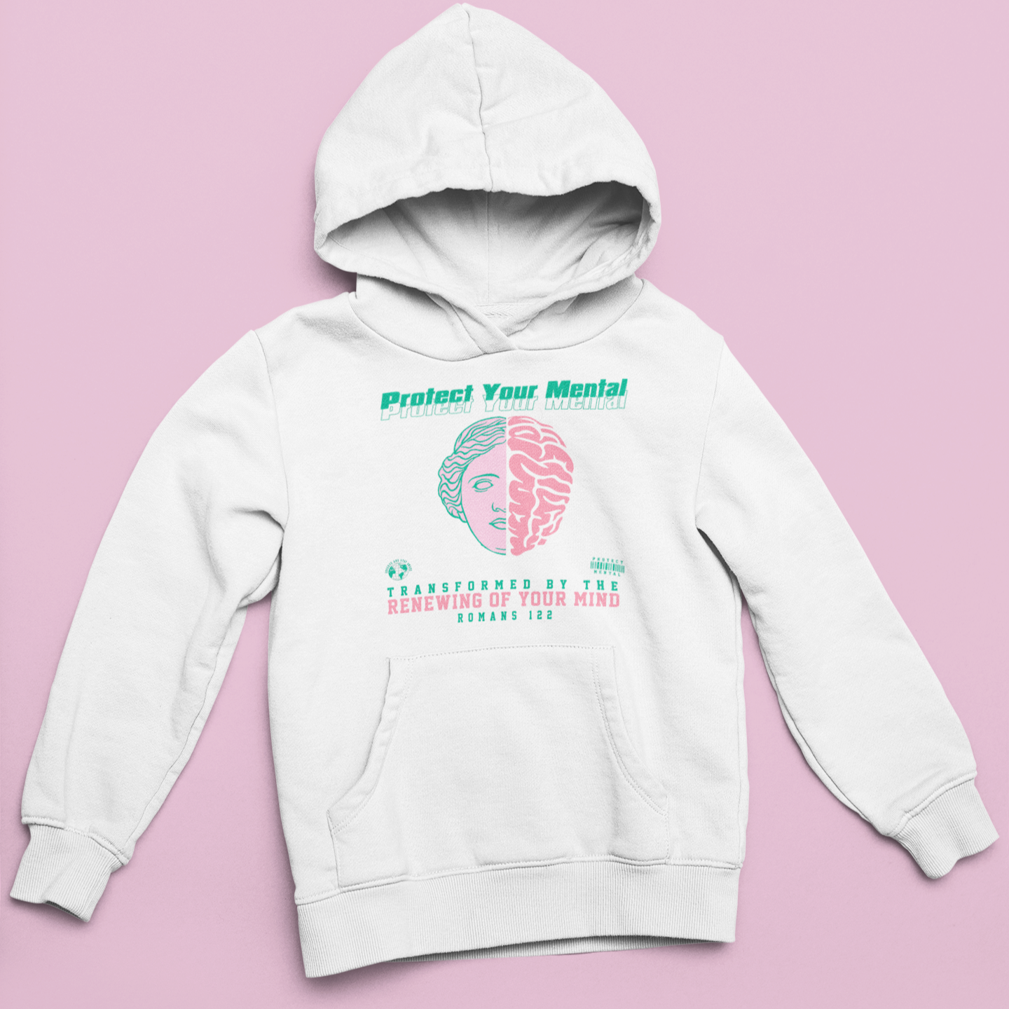 P.Y.M Youth Pink Dolphin Hoodie White (special)