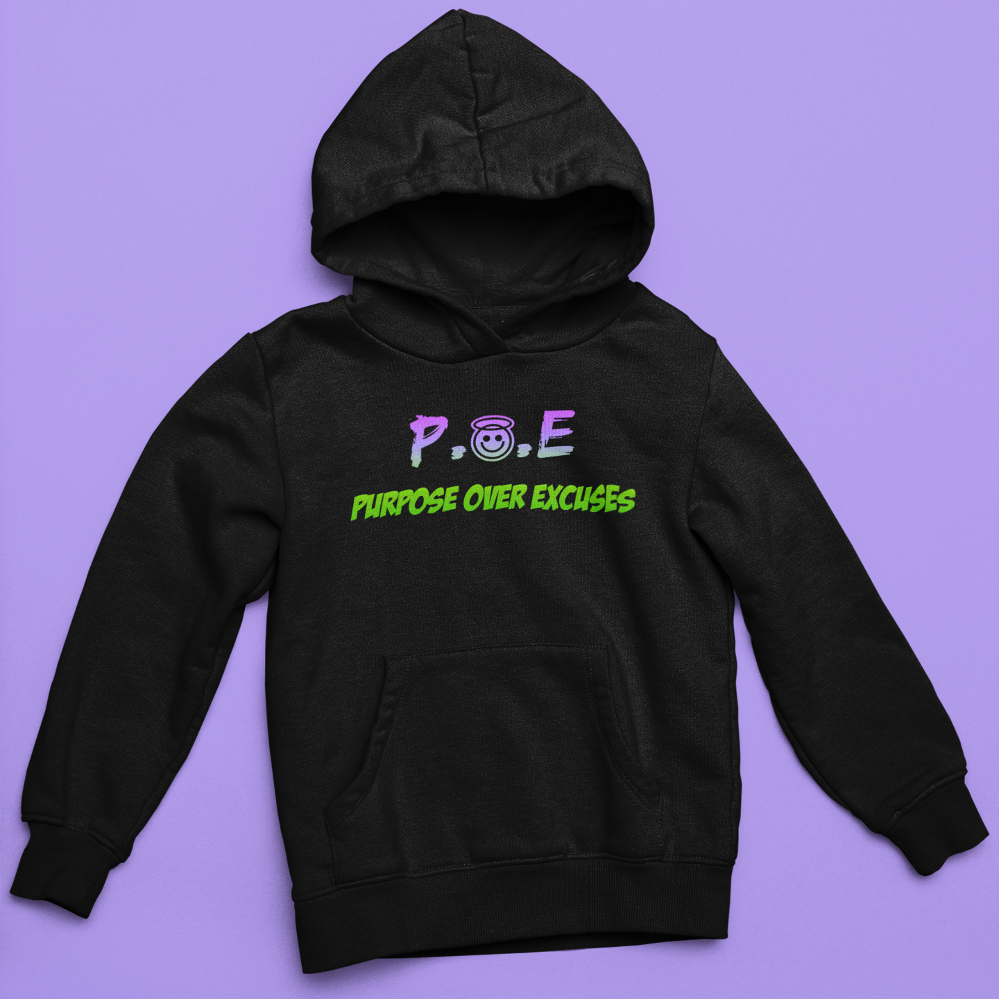 P.O.E Youth Purple Lime Hoodie Black (special)