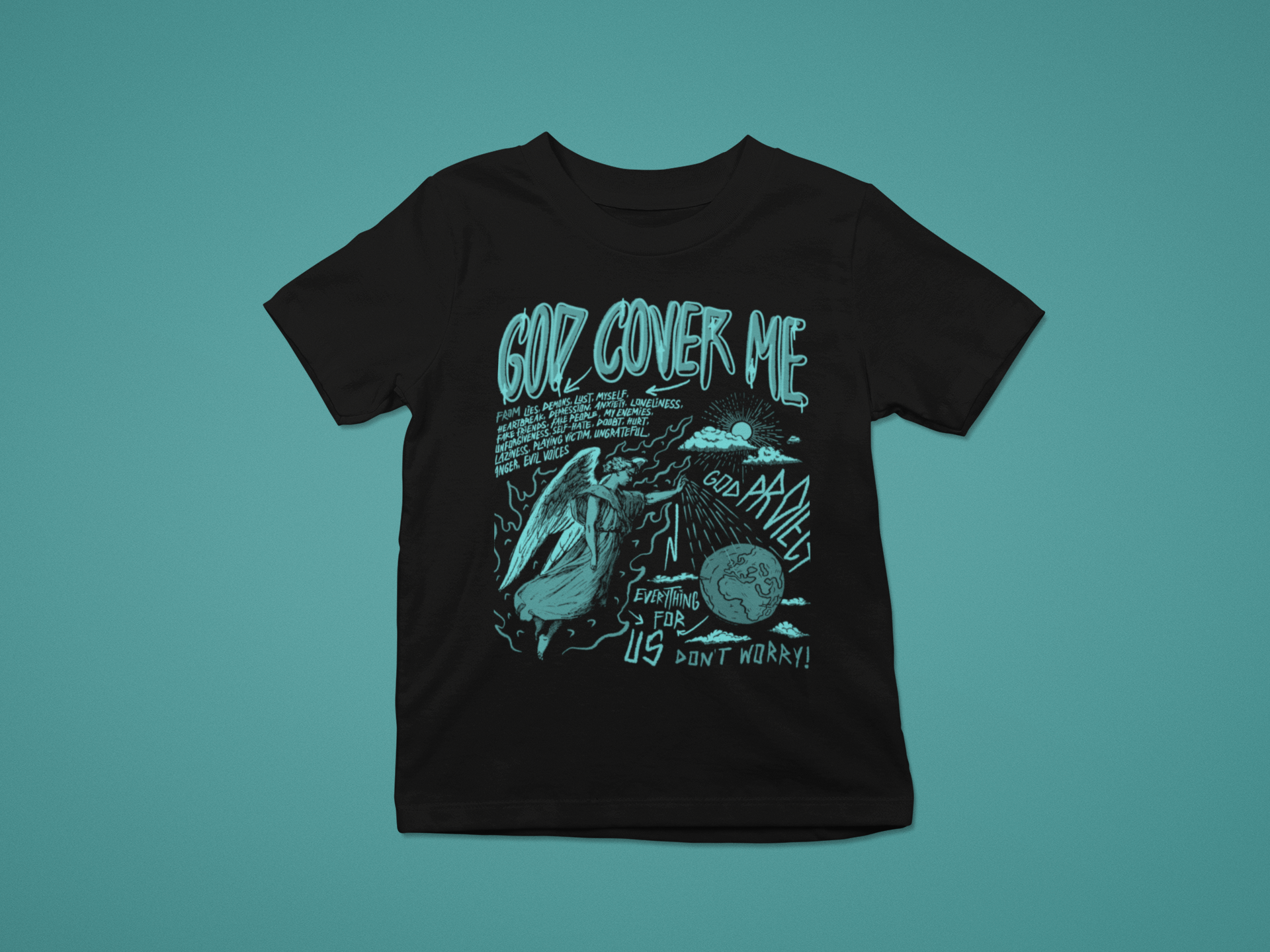 Youth God Cover Me Light Blue Green Cover