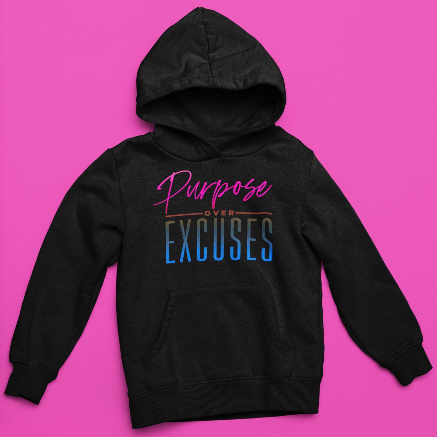 Purpose Over Excuses Youth Vegas Hoodie Black (special)