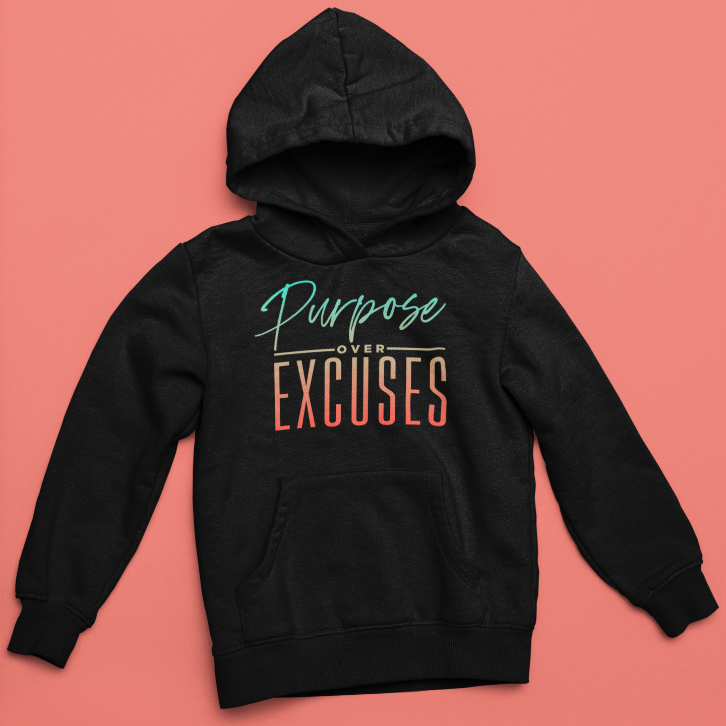 Purpose Over Excuses Youth Summer Vibes Hoodie Black (special)