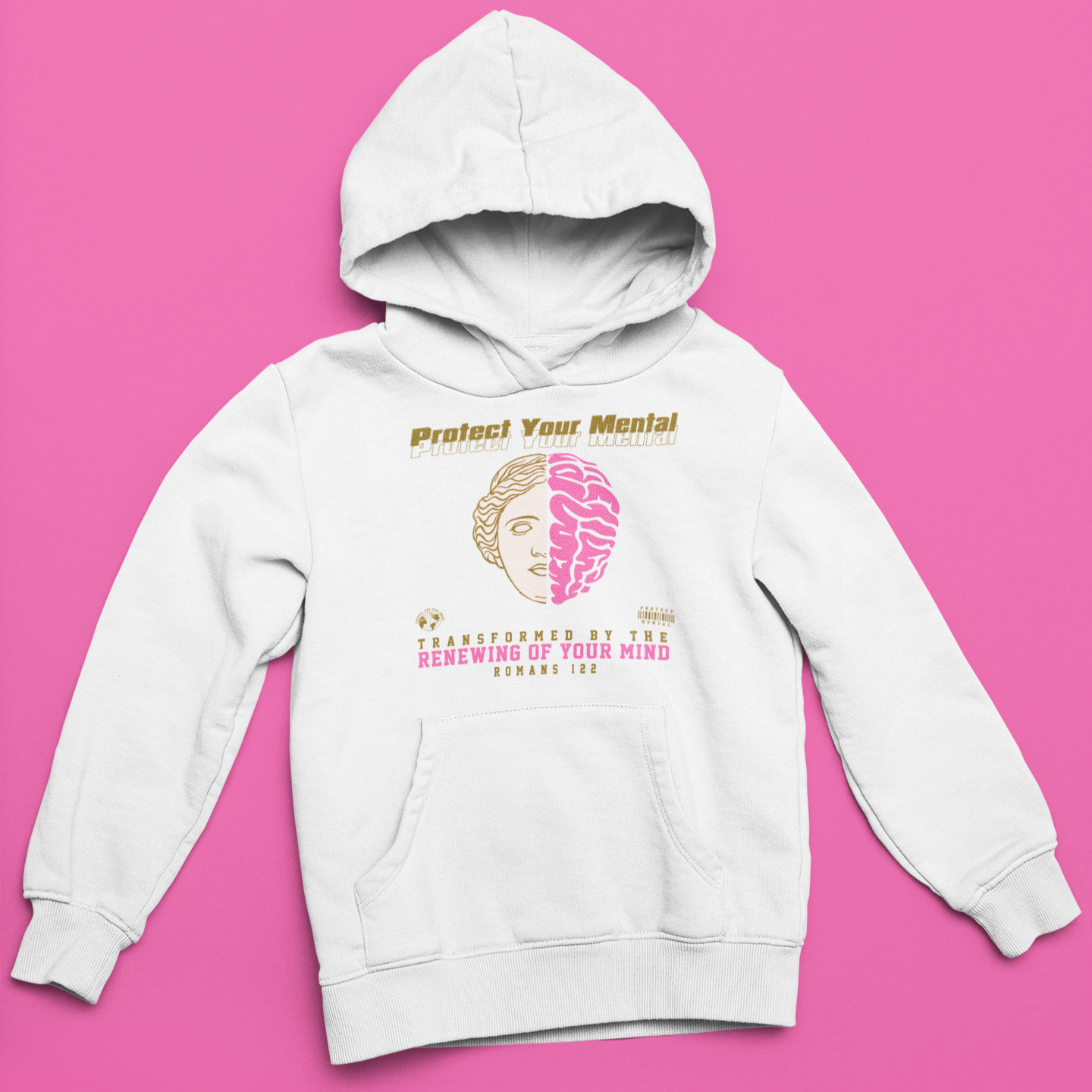 P.Y.M Youth Gold Drop Hoodies White (special)