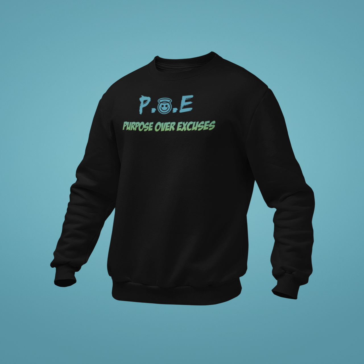 P.O.E Sea Green Sweatshirt Adult Black (special)