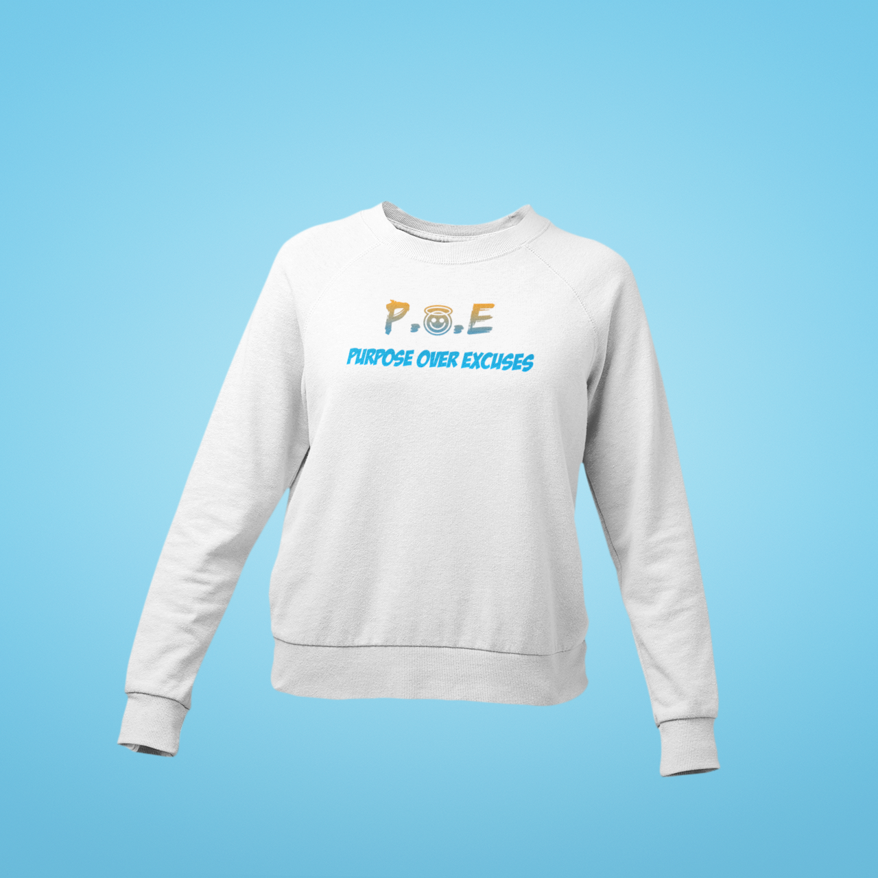 P.O.E Youth Blue Bear Sweatshirt White (special)