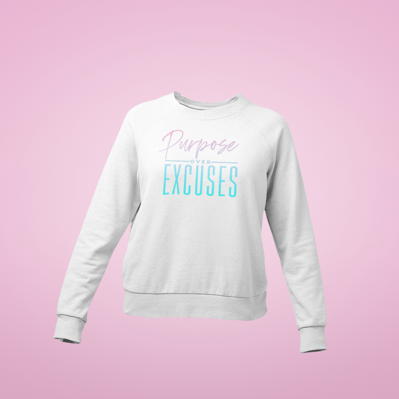 Purpose Over Excuses Youth Marshmallow Sweatshirt White (special)