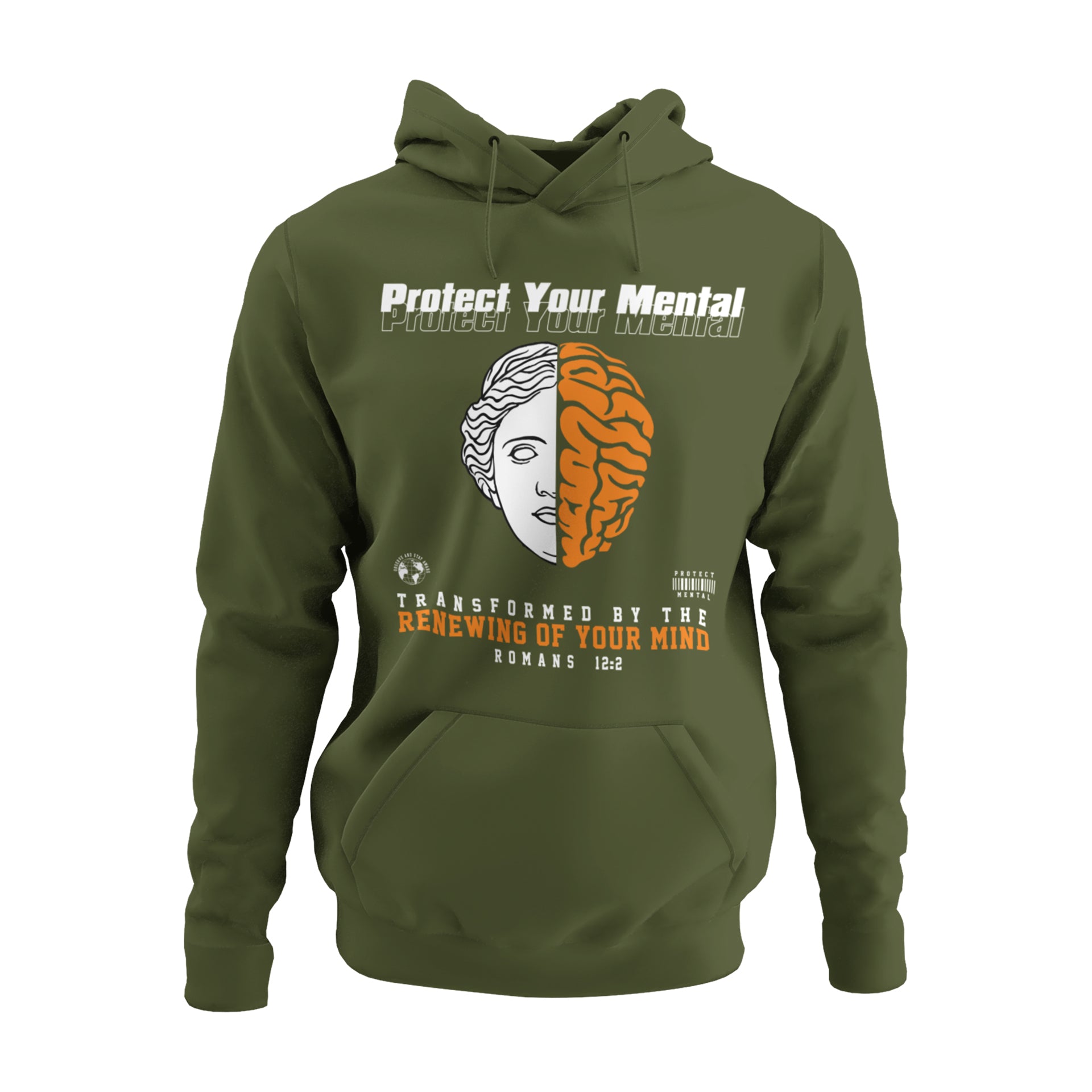 PROTECT YOUR MENTAL ADULT HOODIE MILITARY GREEN