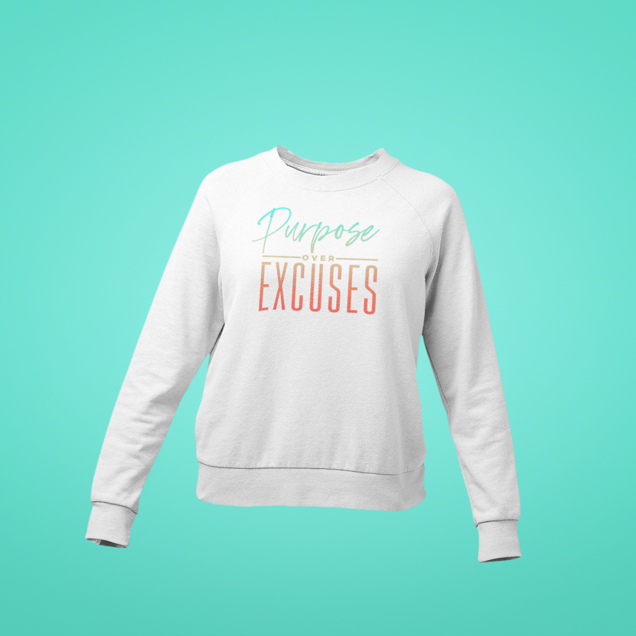 Purpose Over Excuses Youth Summer Vibes Sweatshirt White (special)