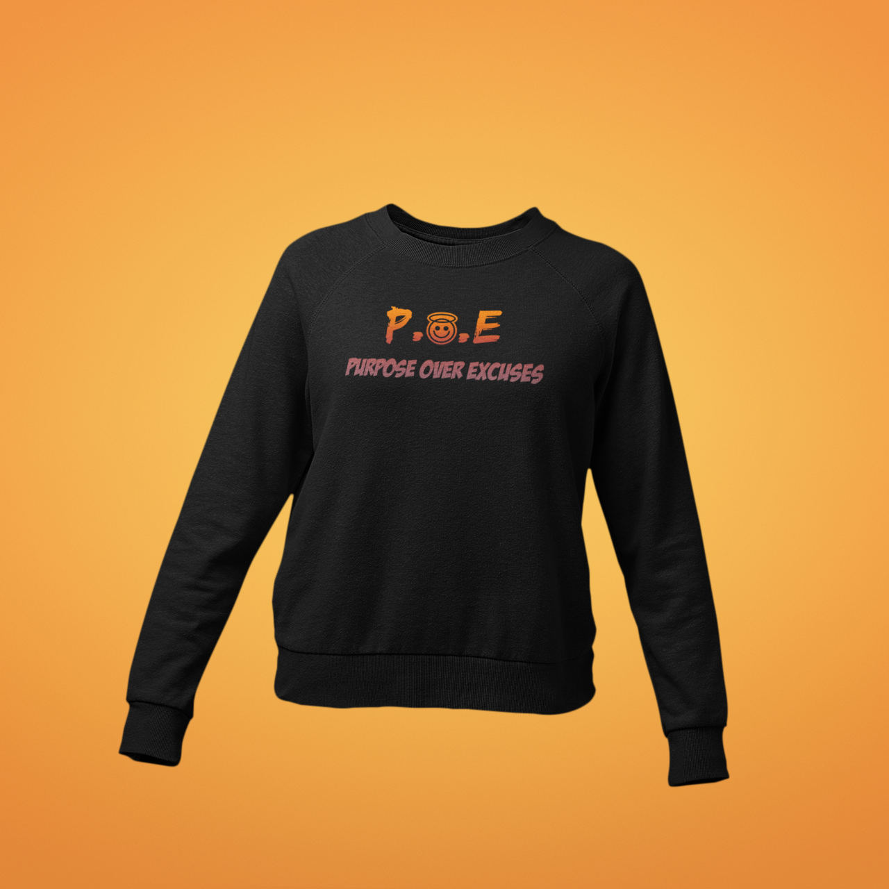 P.O.E Youth Orange Glow Sweatshirt Black (special)