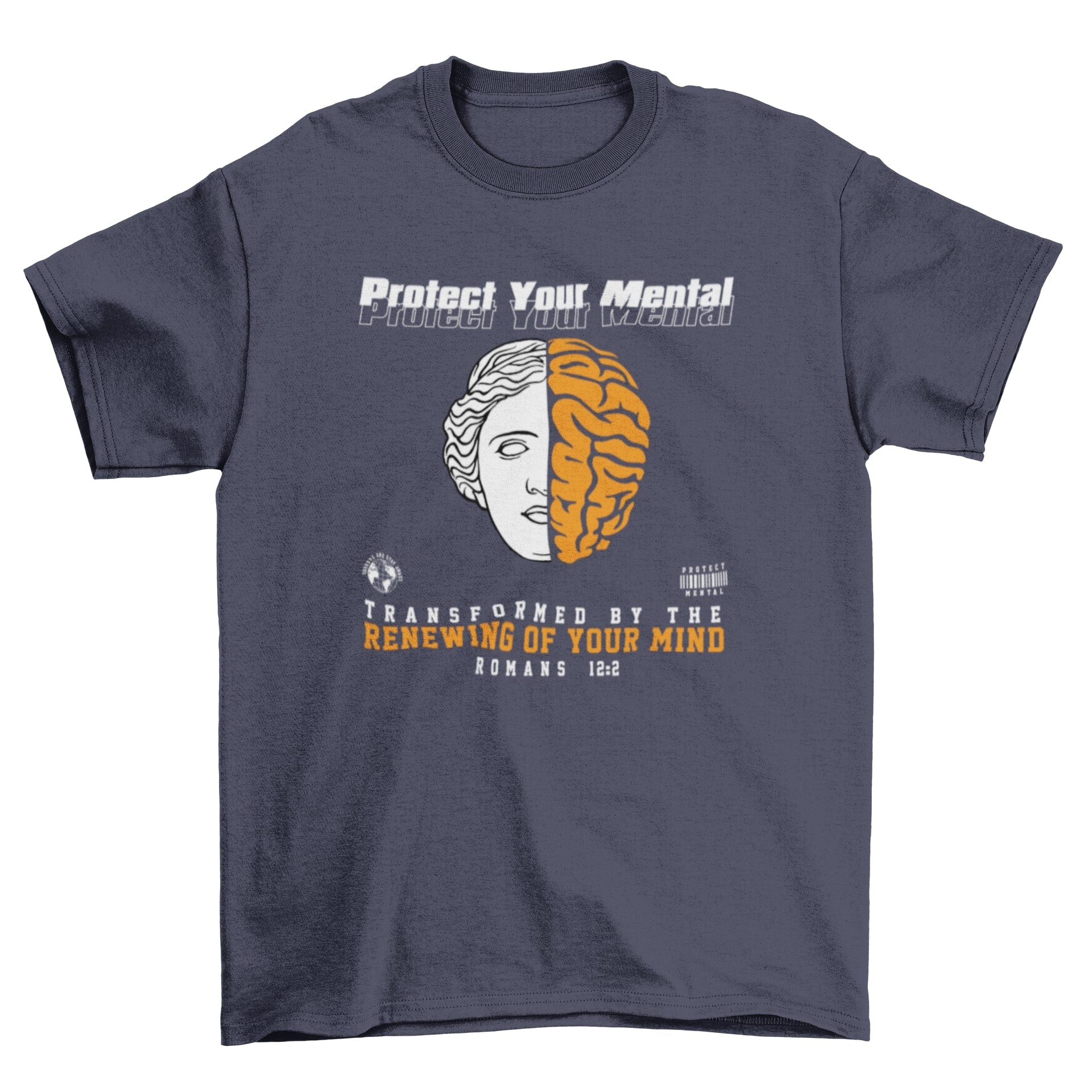 PROTECT YOUR MENTAL YOUTH T-SHIRT NAVY BLUE