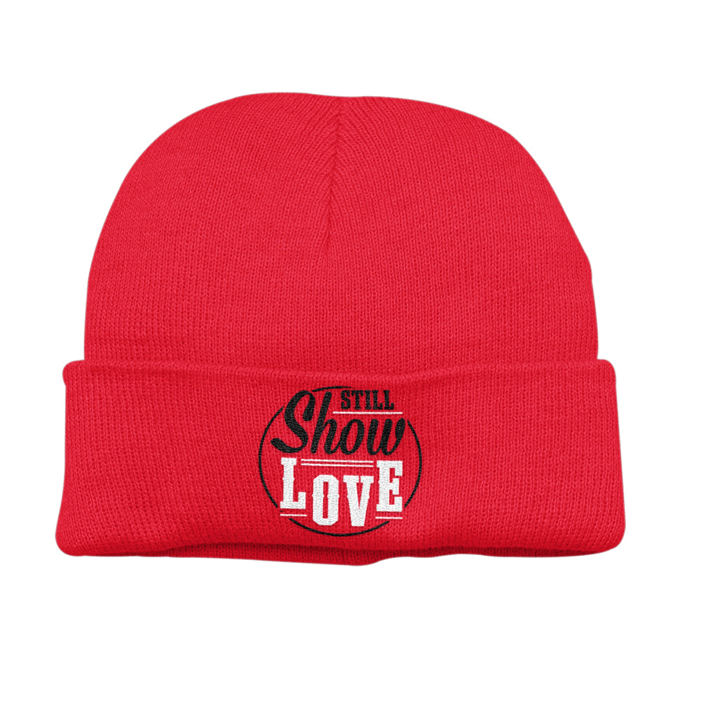 STILL SHOW LOVE WINTER BEANIE RED (EMBROIDERED)