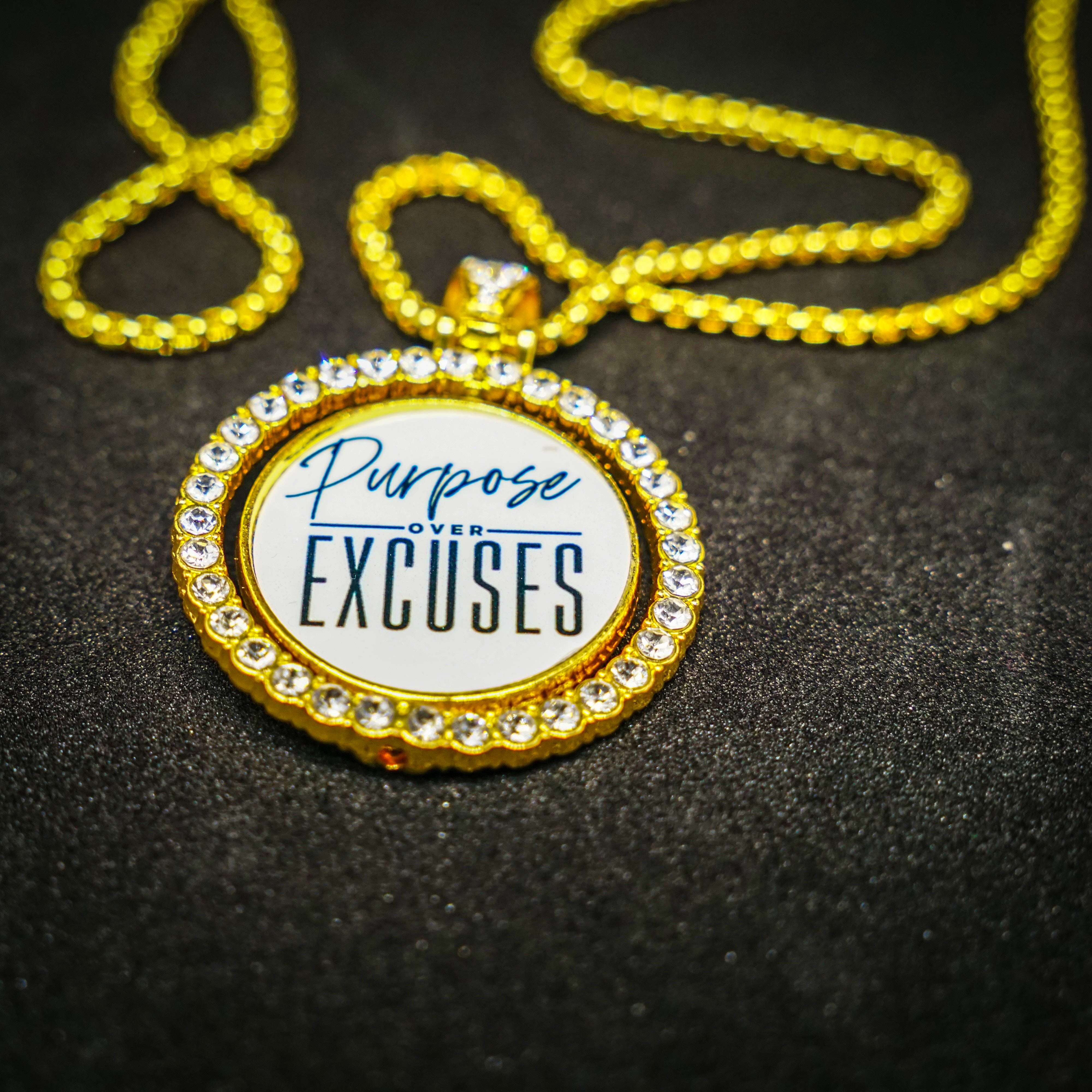 Purpose Over Excuses Necklace (Gold)
