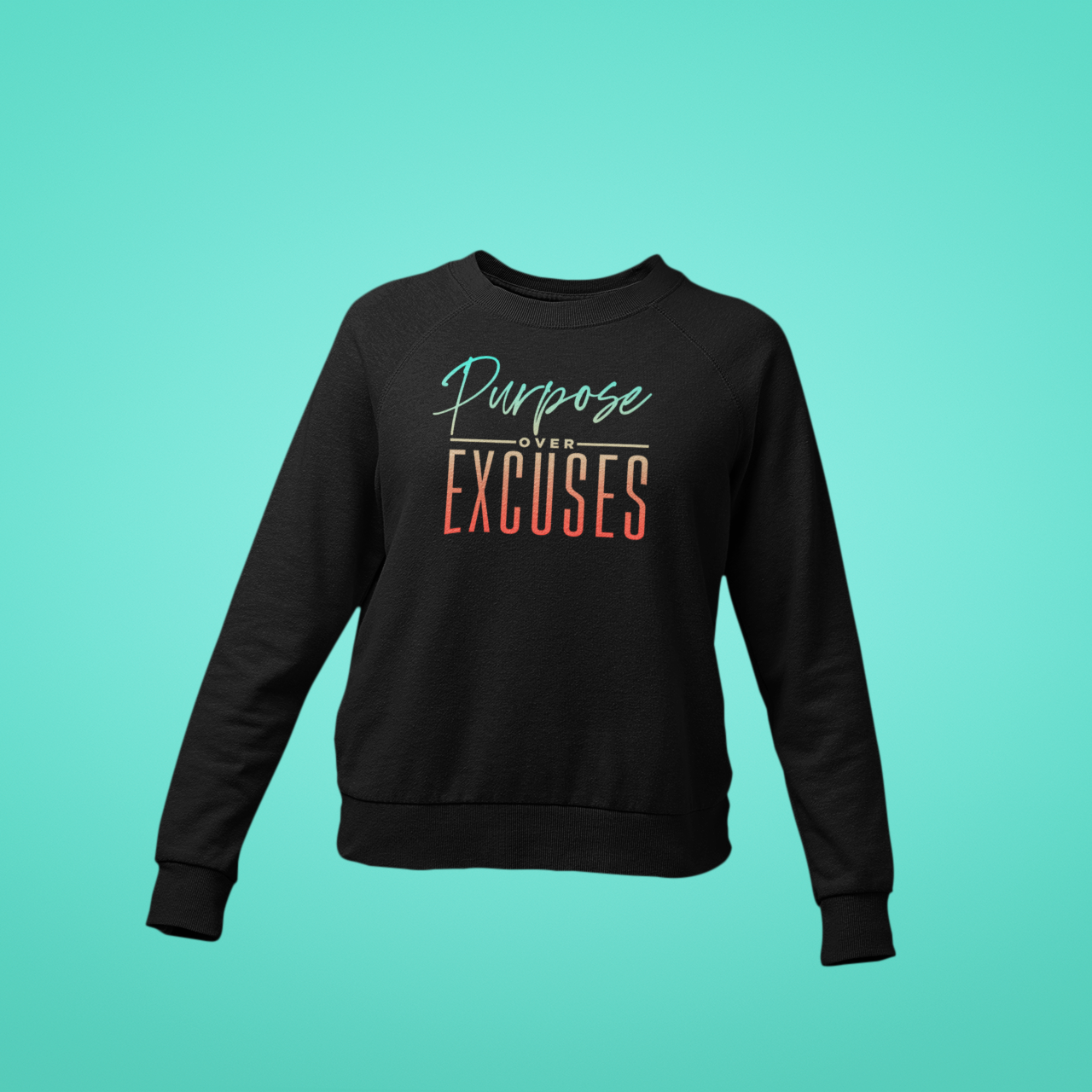 Purpose Over Excuses Youth Summer Vibes Sweatshirt Black (special)