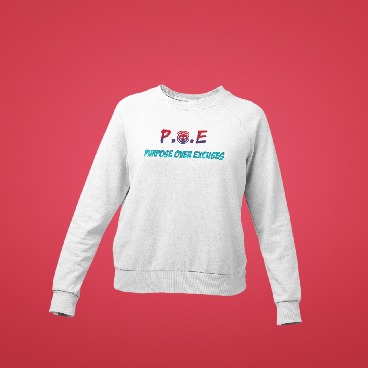 P.O.E Youth Orange Glow Sweatshirt White (special)