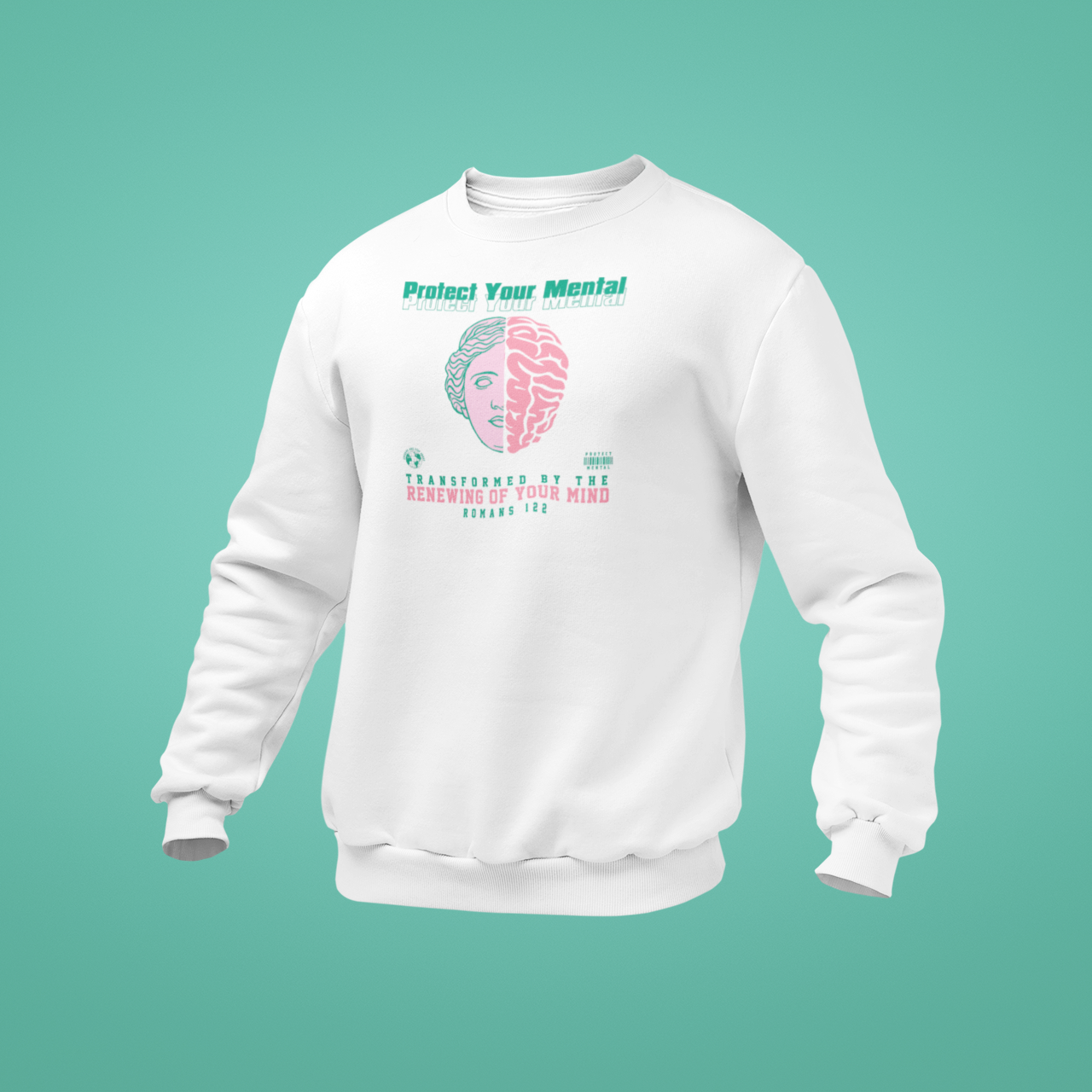 P.Y.M Pink Dolphin Sweatshirt Adult White (special)