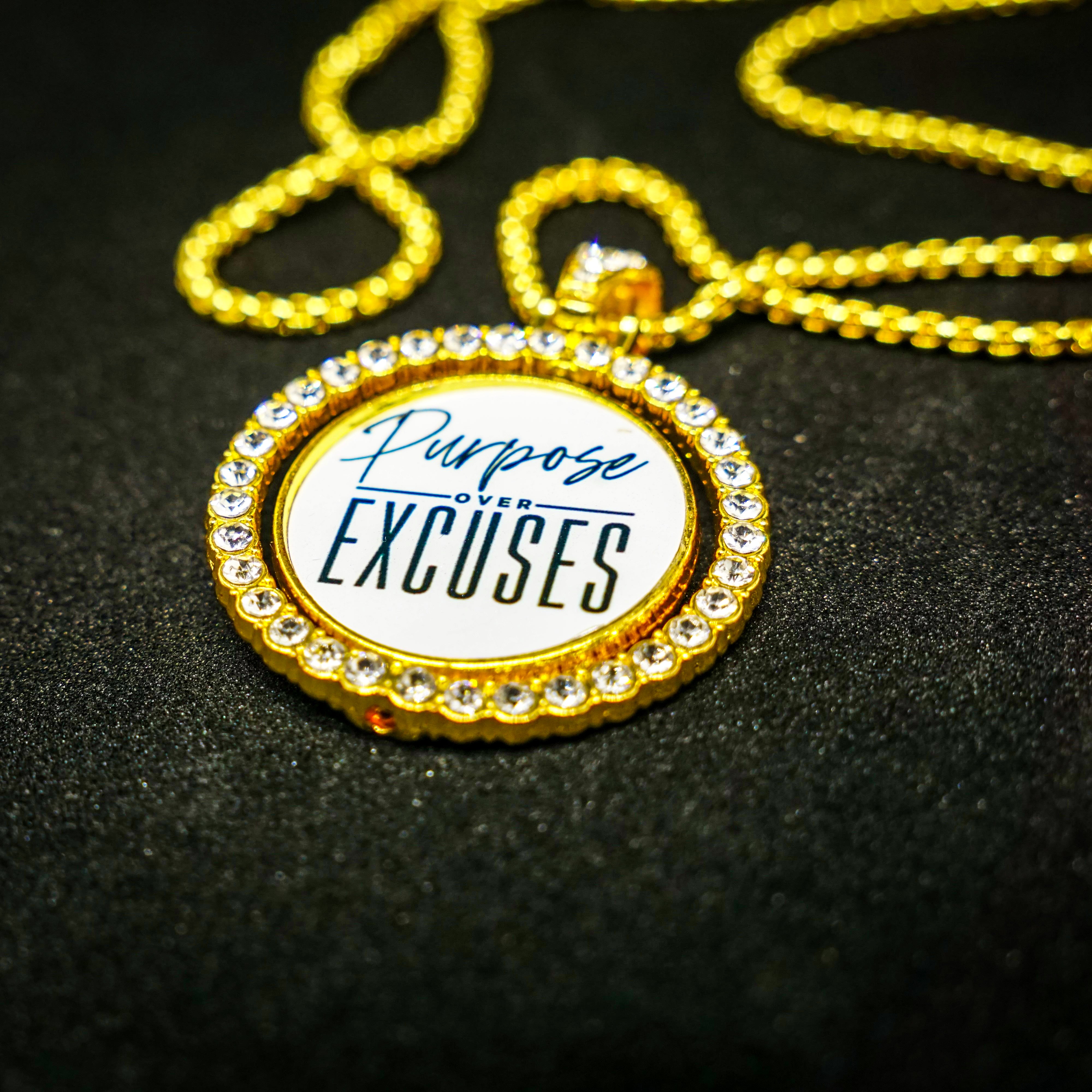 Purpose Over Excuses Necklace (Gold)