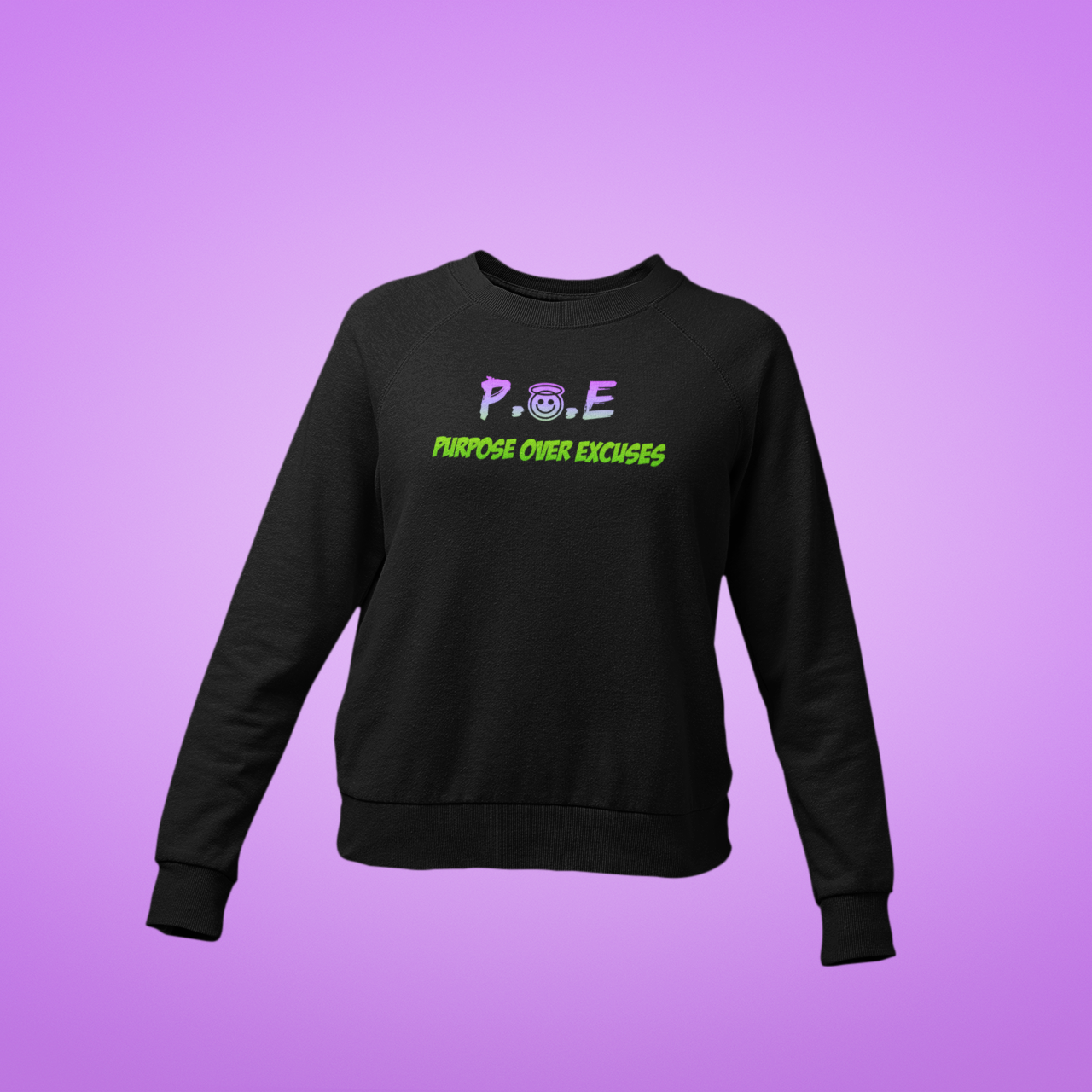 P.O.E Youth Purple Lime Sweatshirt Black (special)