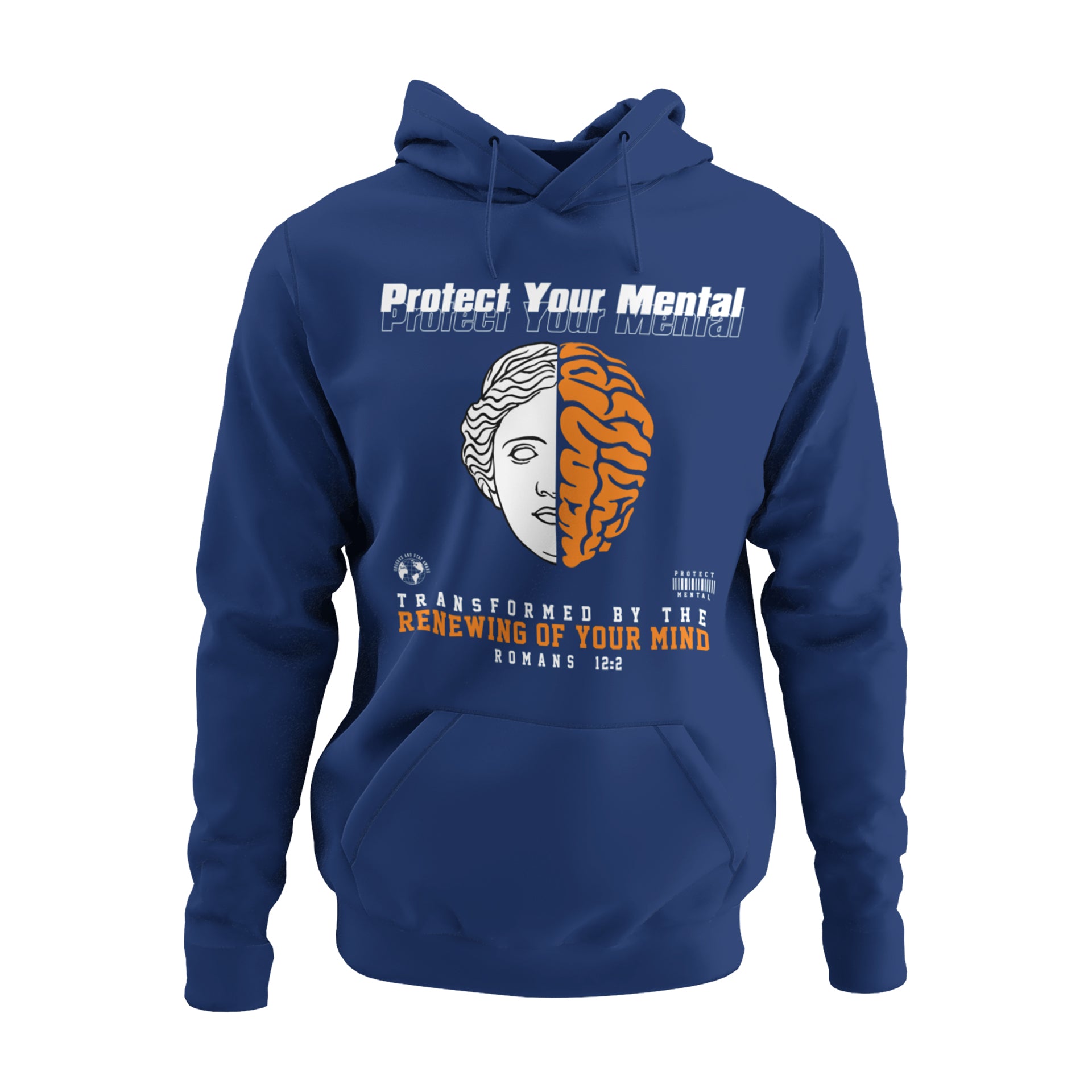 PROTECT YOUR MENTAL ADULT HOODIE NAVY BLUE