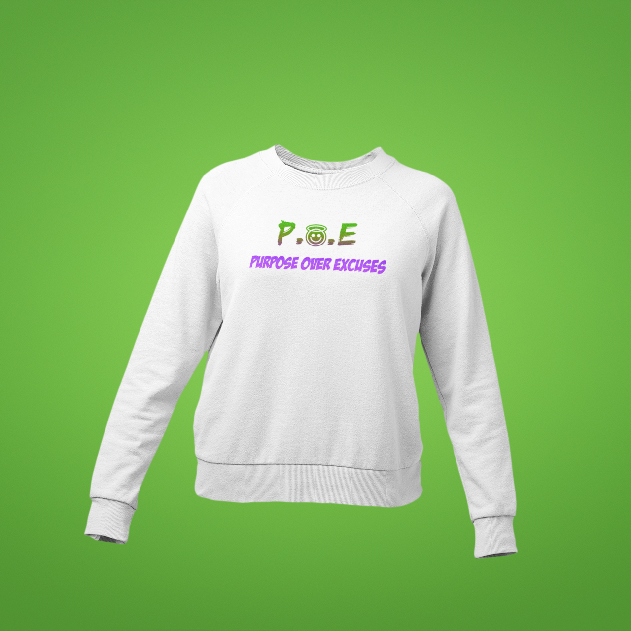 P.O.E Youth Purple Hulk Sweatshirt White (special)