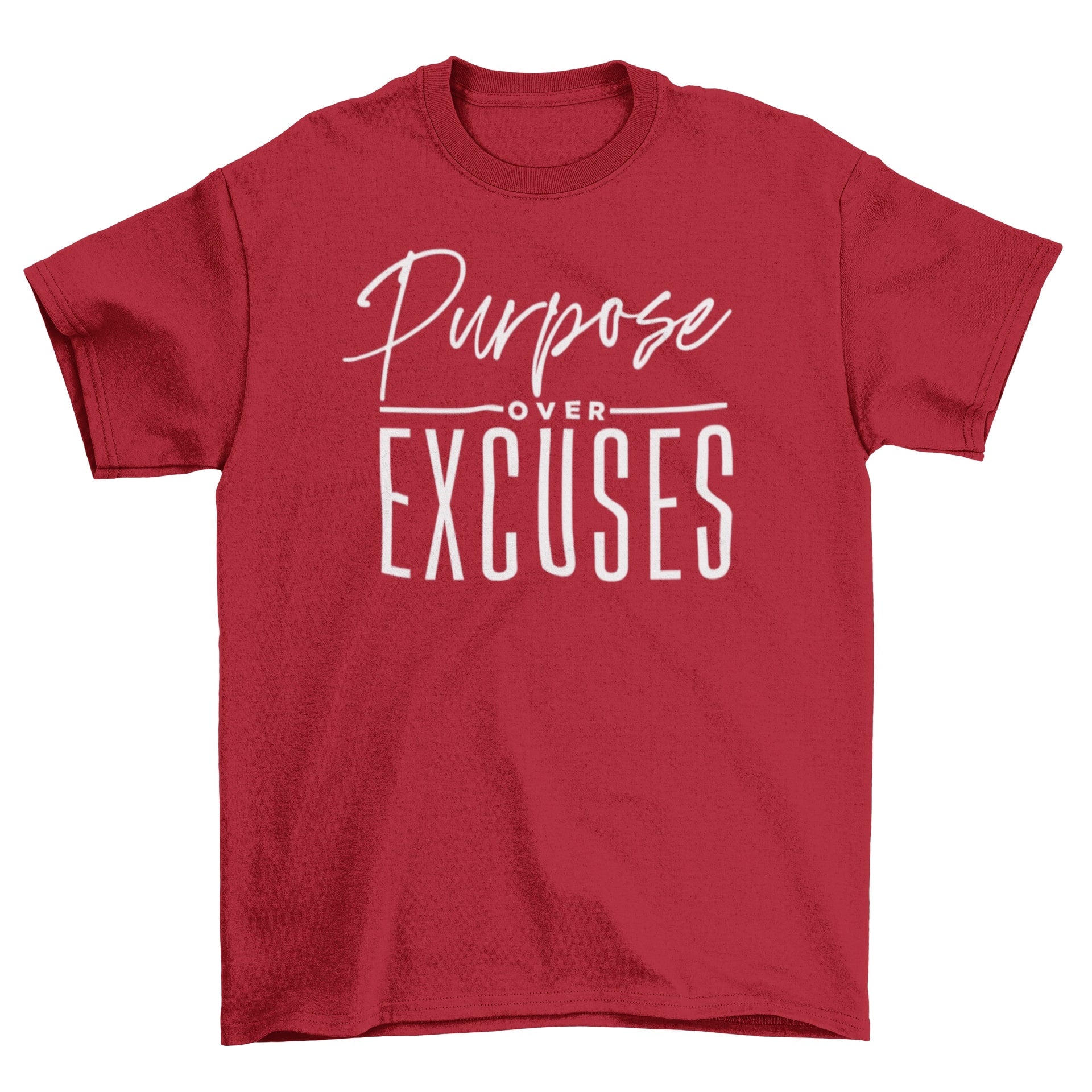 PURPOSE OVER EXCUSES YOUTH T-SHIRT RED