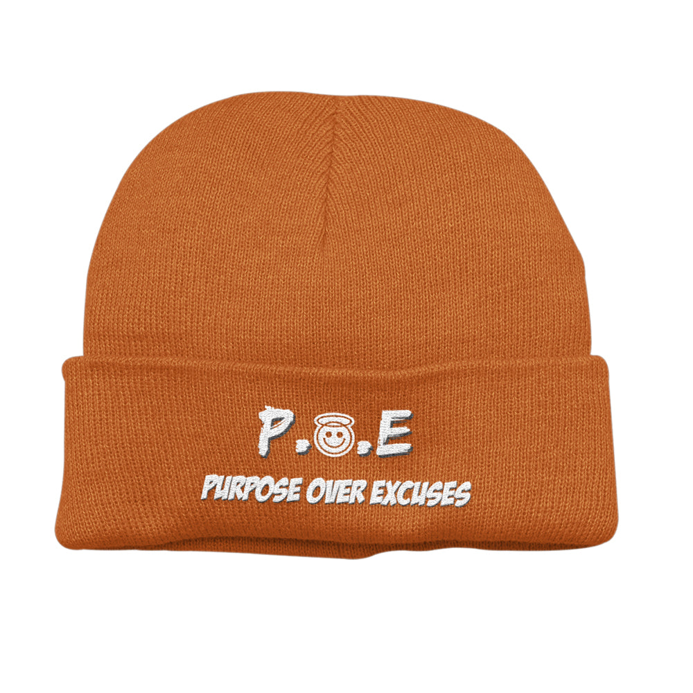 P.O.E WINTER BEANIE CARMEL (EMBROIDERED)