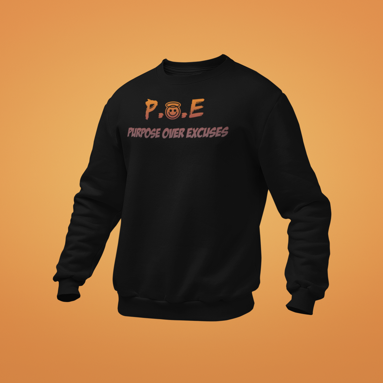 P.O.E Orange Glow Sweatshirt Adult Black (special)