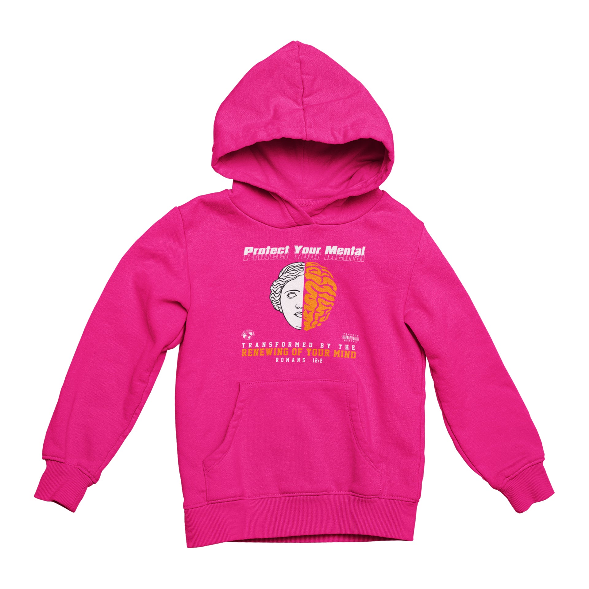 PROTECT YOUR MENTAL YOUTH HOODIE HELICONA PINK