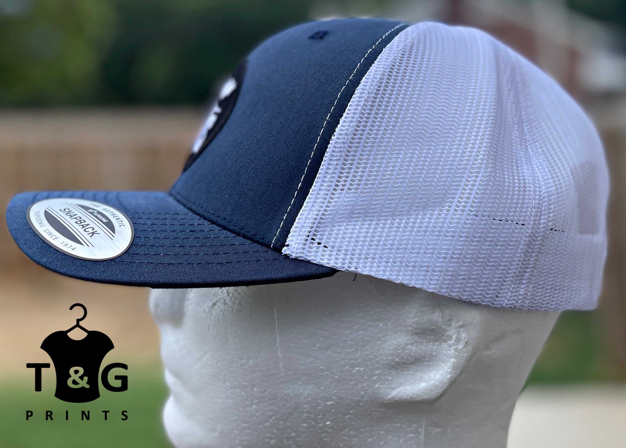 PURPOSE OVER EXCUSES TRUCKER HAT NAVY / WHITE
