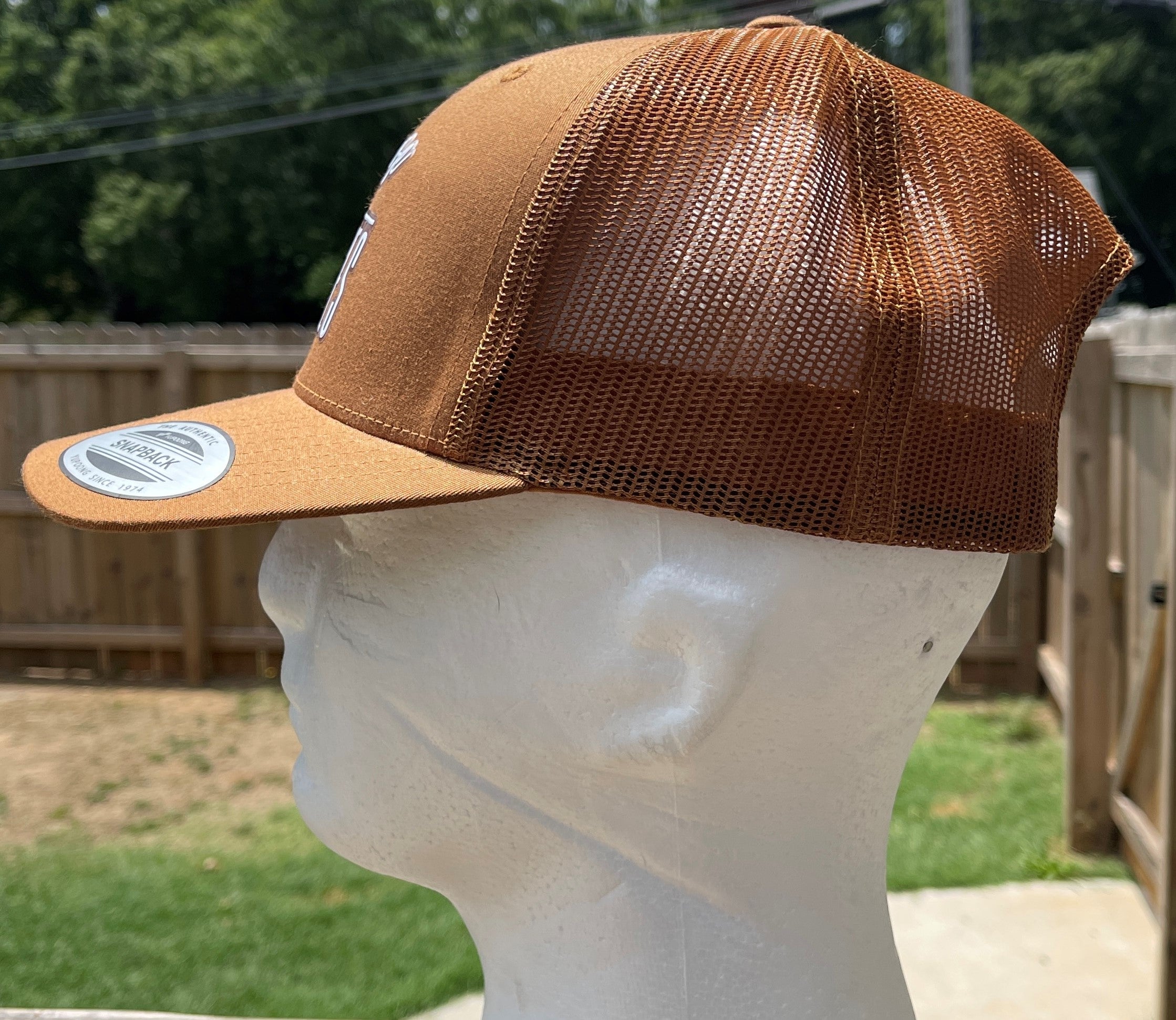 PURPOSE OVER EXCUSES TRUCKER HAT CARAMEL