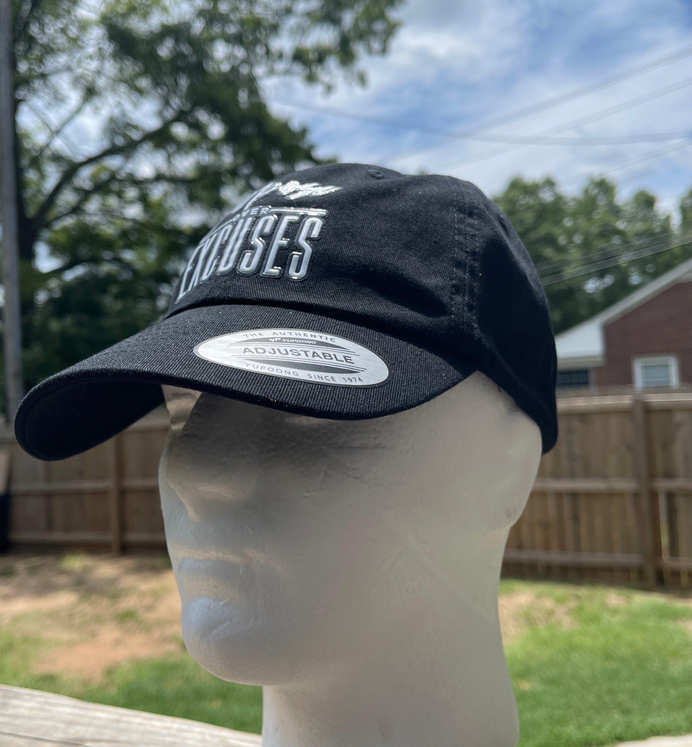 PURPOSE OVER EXCUSES DAD HAT CLASSIC BLACK