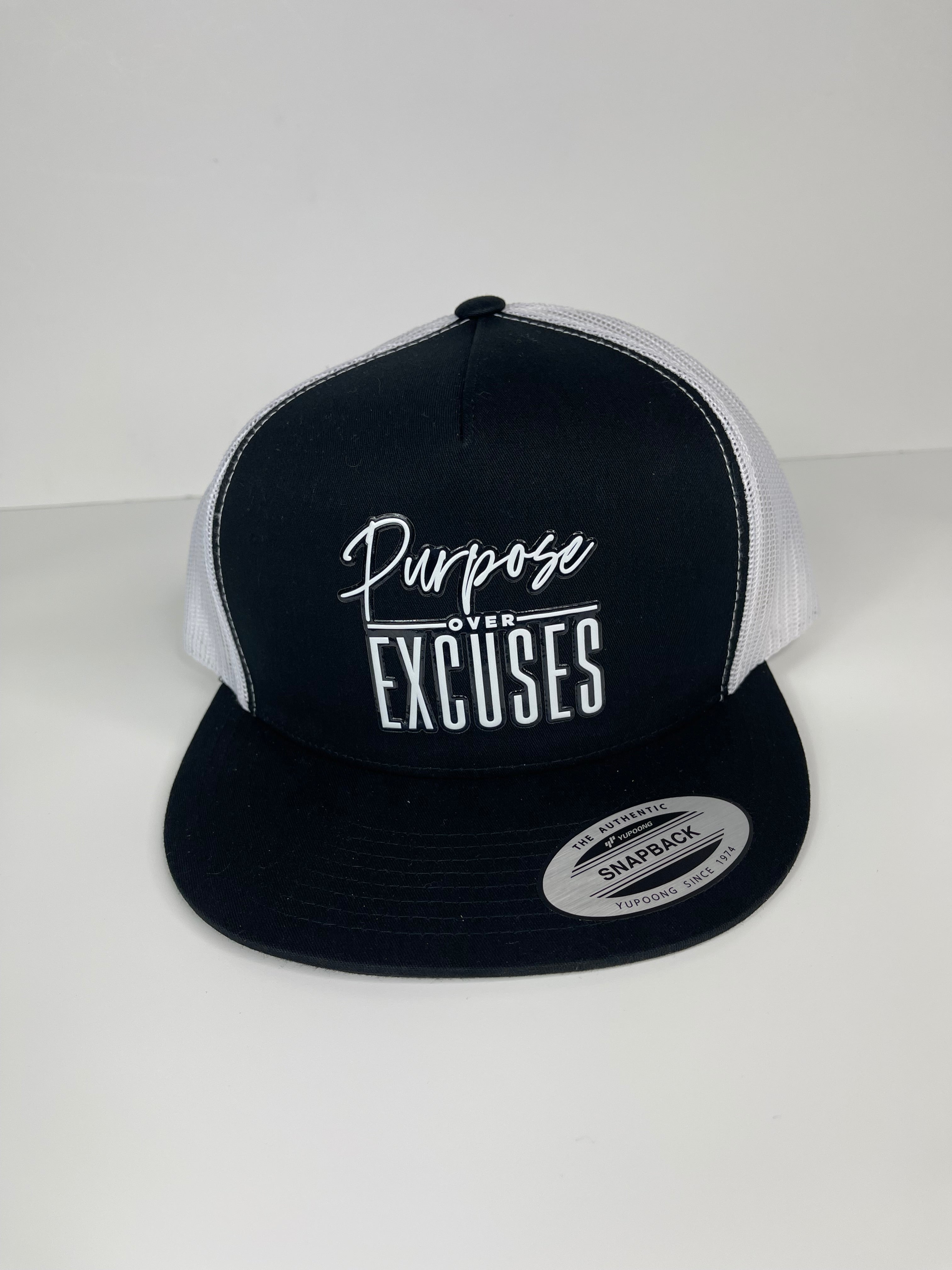 PURPOSE OVER EXCUSES SNAPBACK BLACK/WHITE