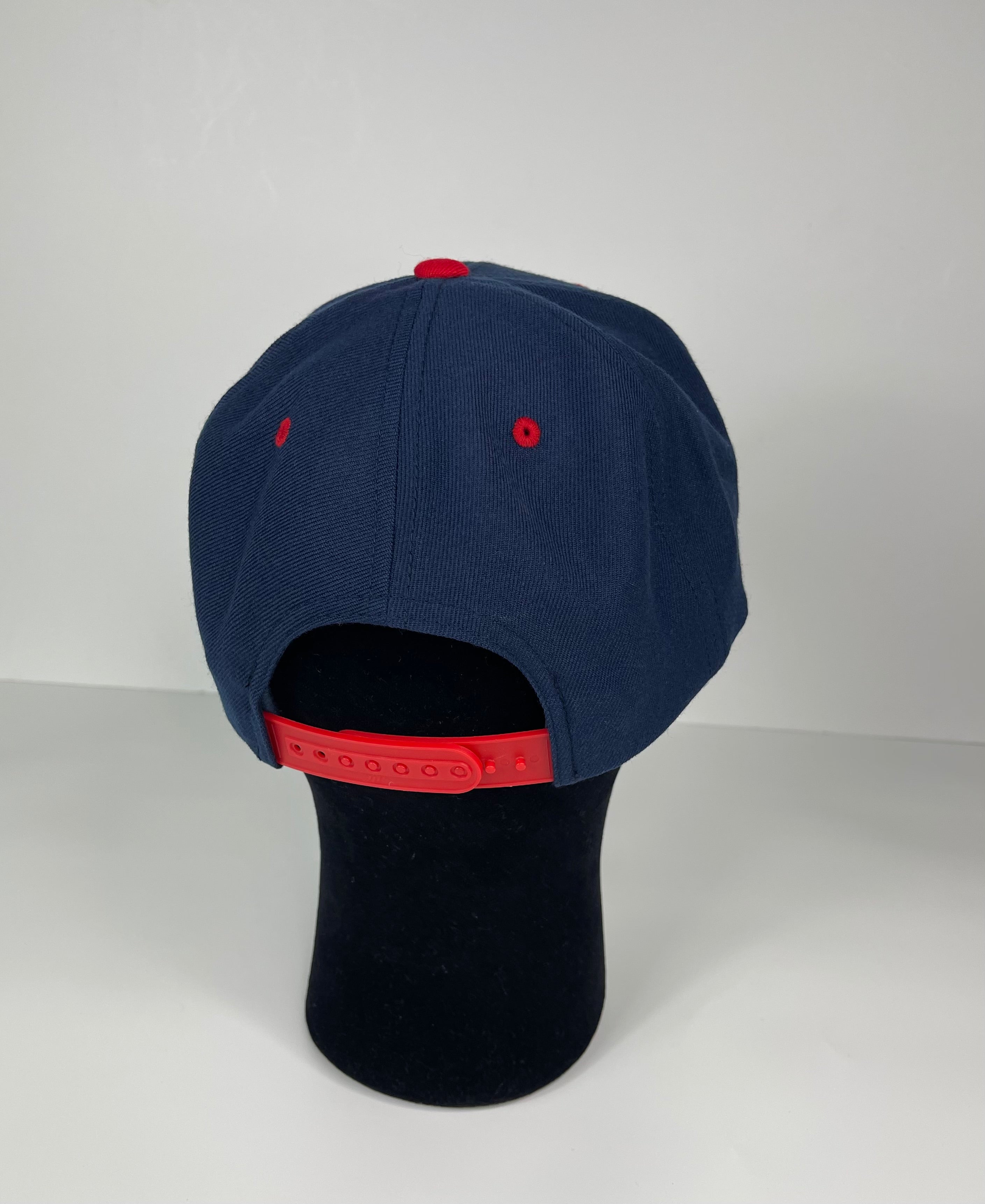 PURPOSE OVER EXCUSES SNAPBACK RED/NAVY BLUE