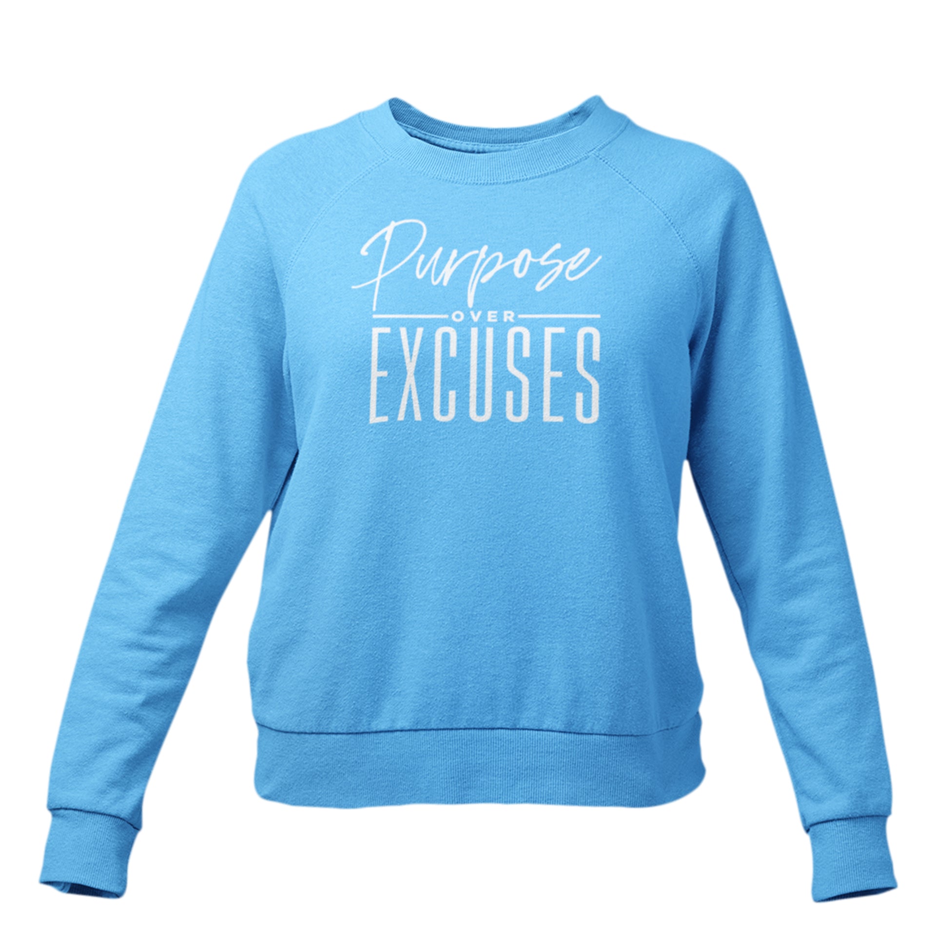P.O.E CLASSIC KIDS SWEATSHIRT CAROLINA BLUE - WHITE