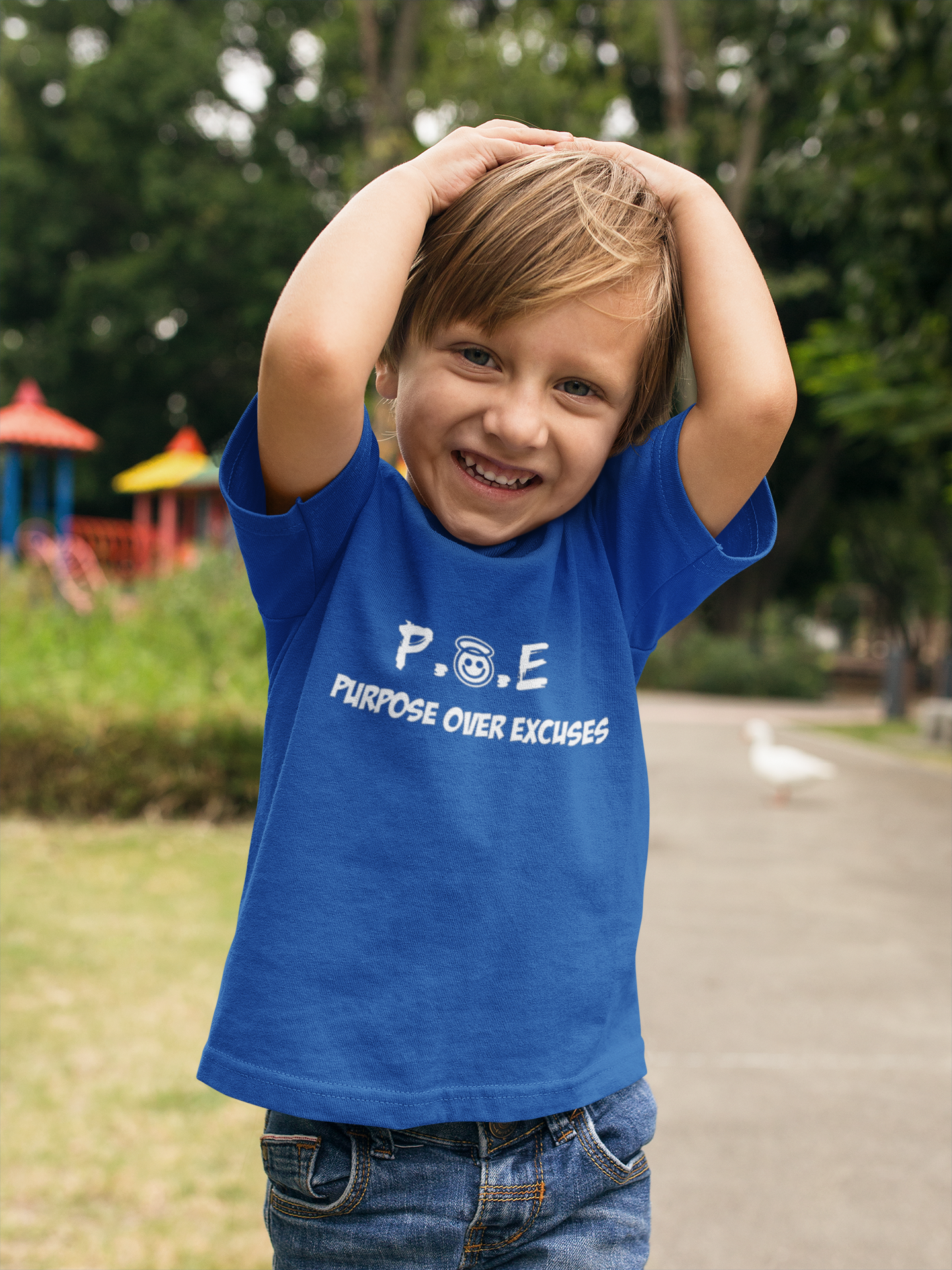 P.O.E YOUTH T-SHIRT ROYAL BLUE