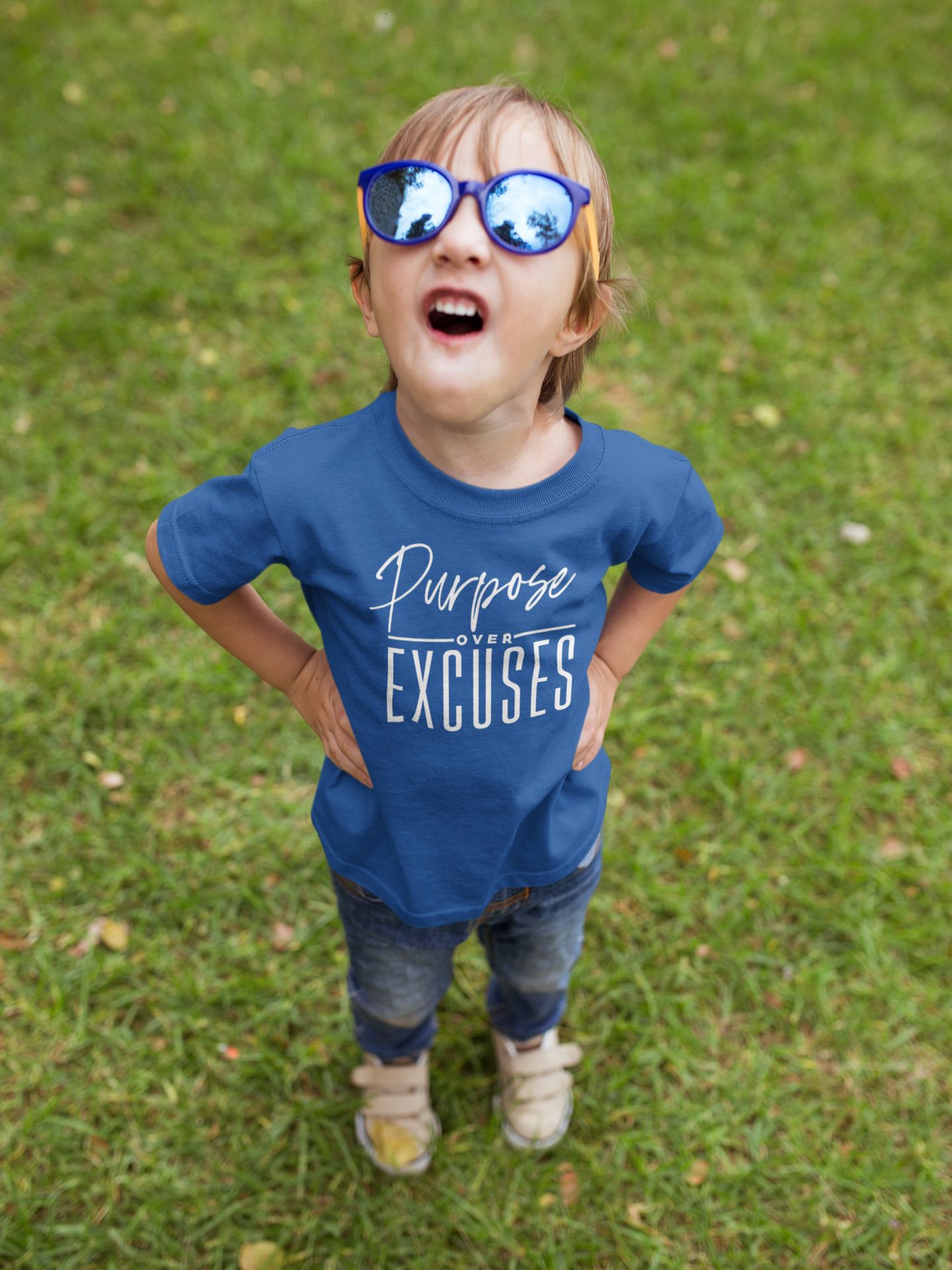 P.O.E YOUTH T-SHIRT ROYAL BLUE