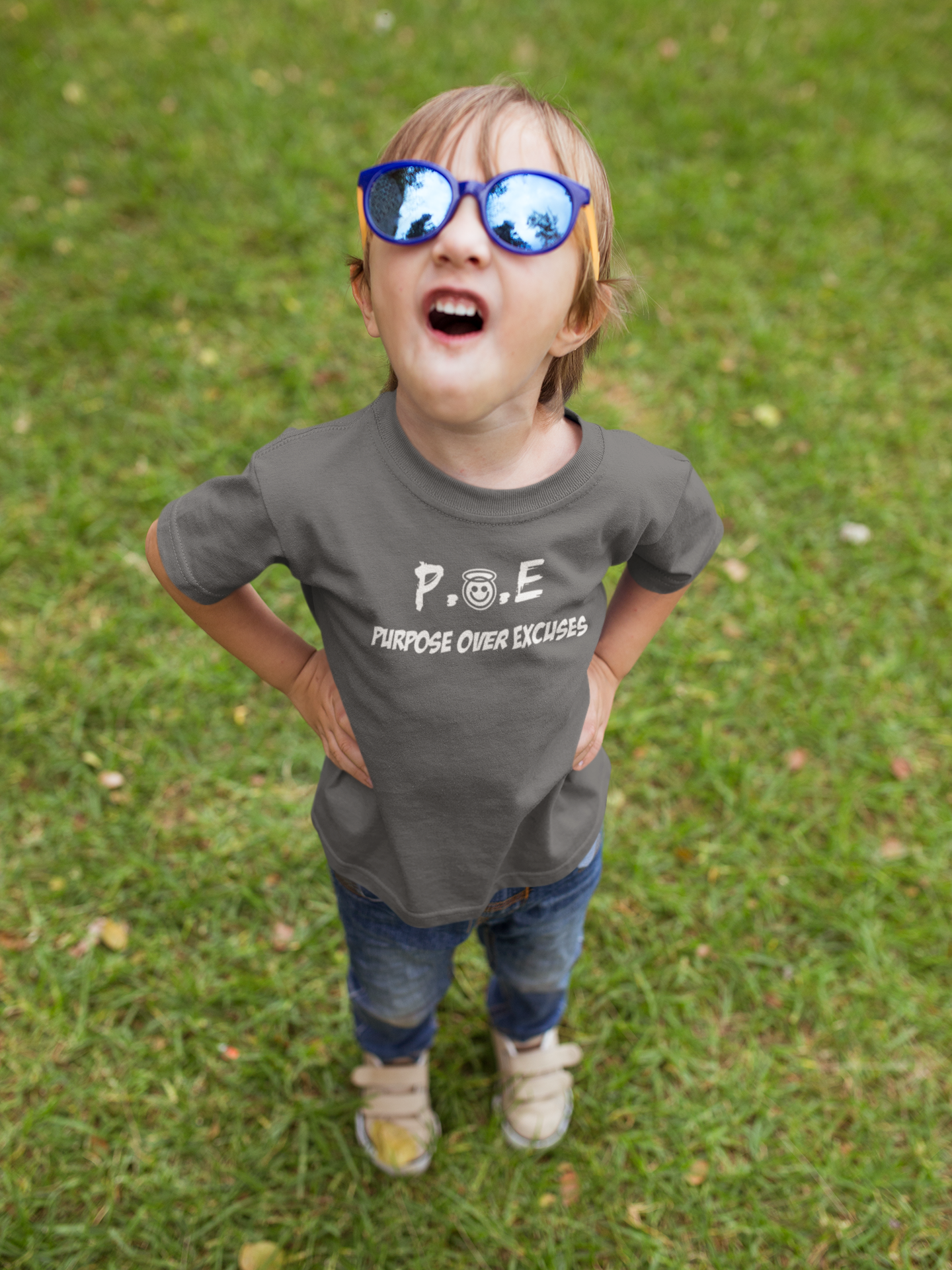 P.O.E YOUTH T-SHIRT DARK GREY