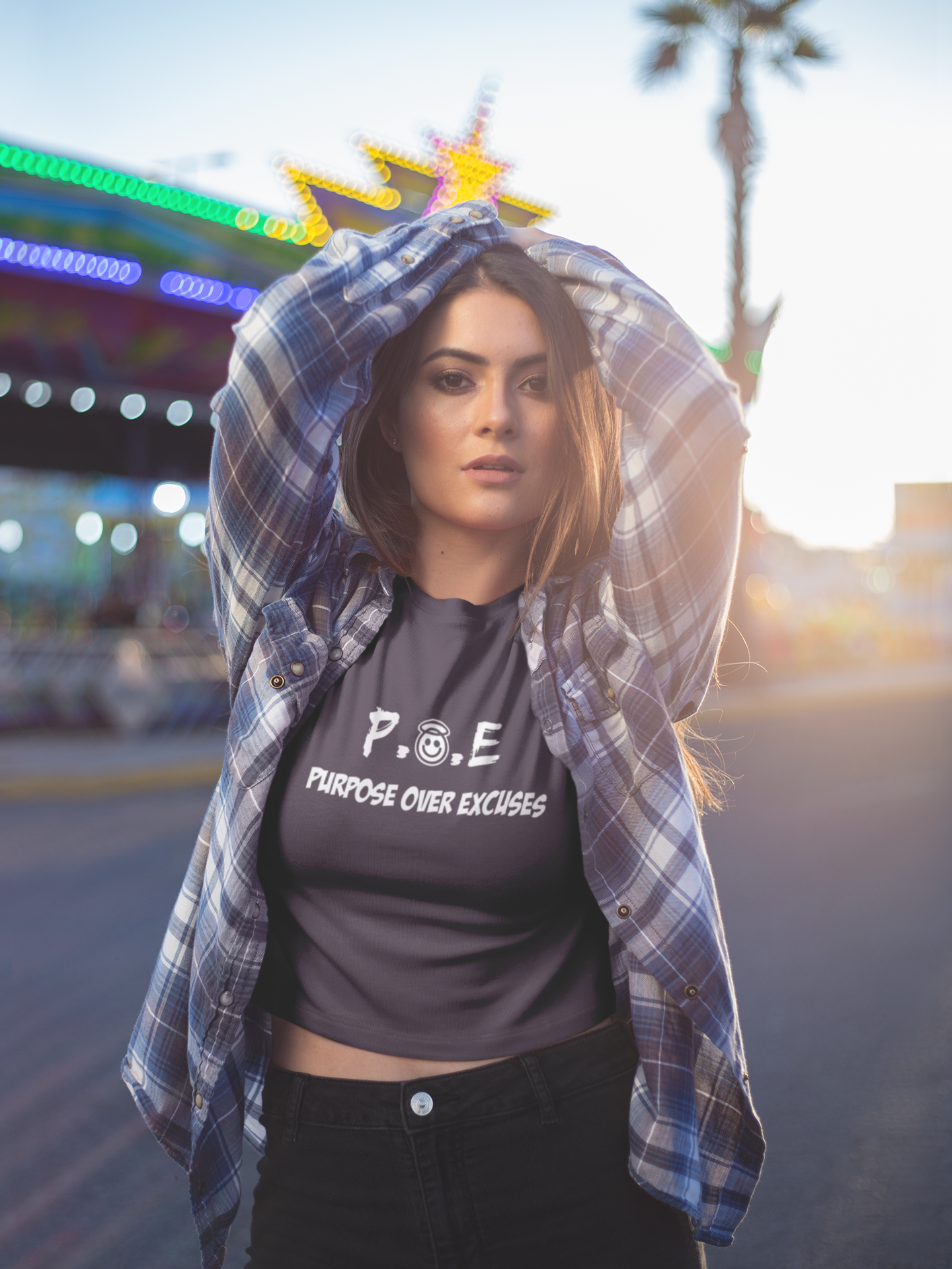 P.O.E ADULT T SHIRT DARK GREY