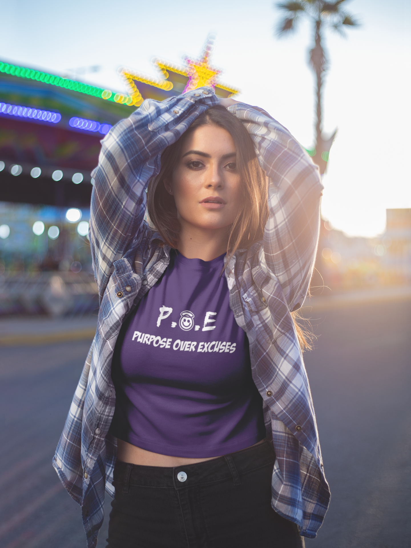 P.O.E ADULT T SHIRT TEAM PURPLE