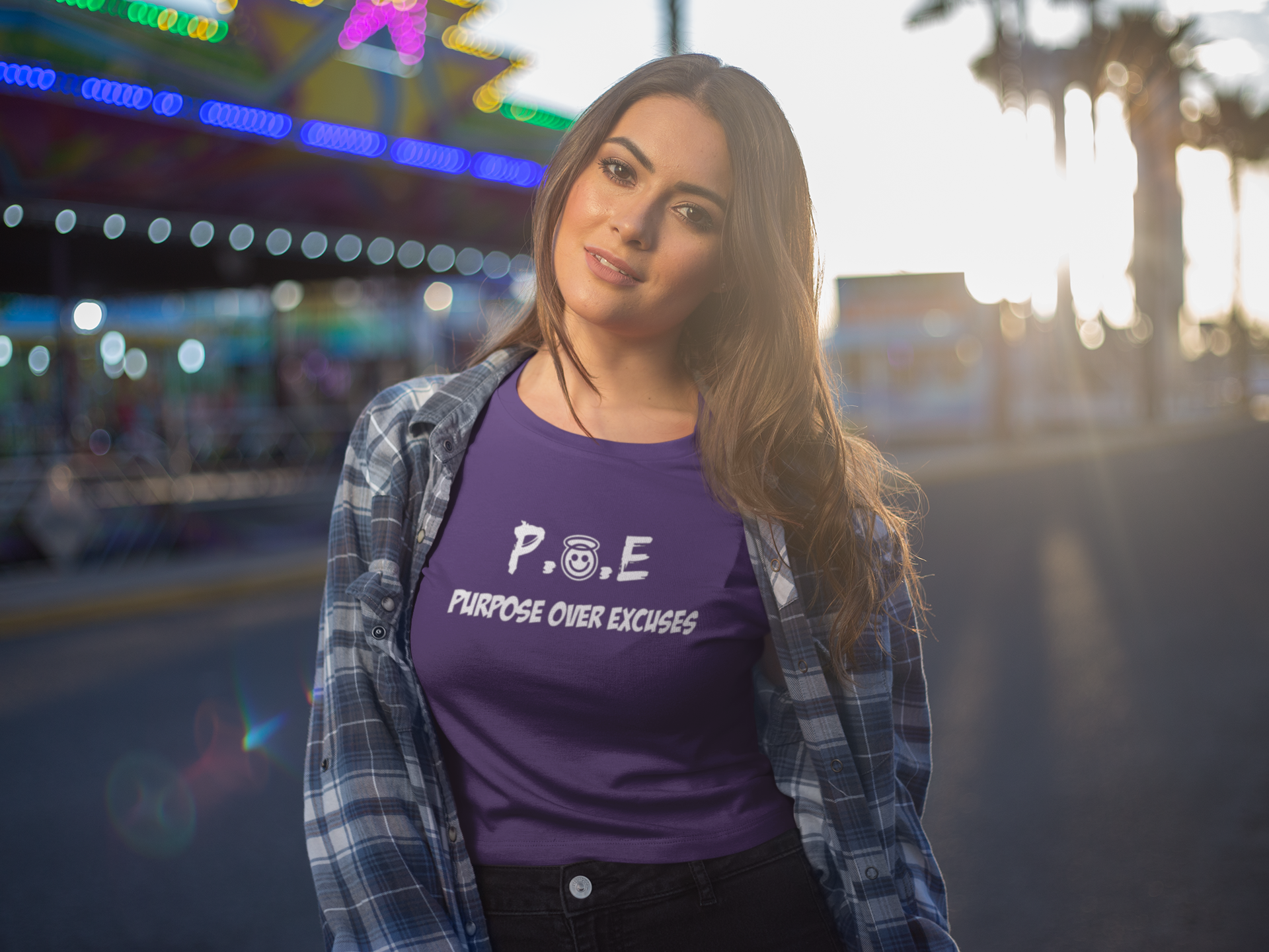 P.O.E ADULT T SHIRT TEAM PURPLE