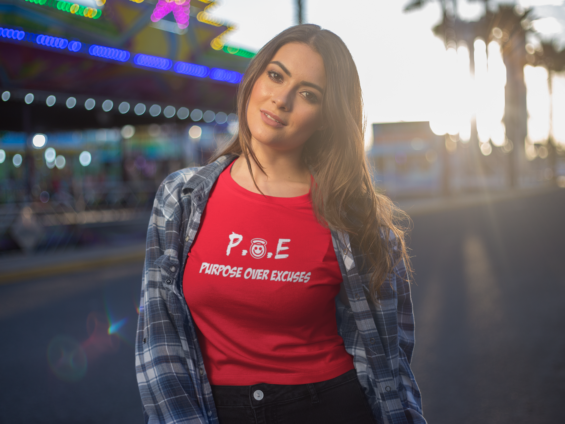 P.O.E ADULT T SHIRT RED
