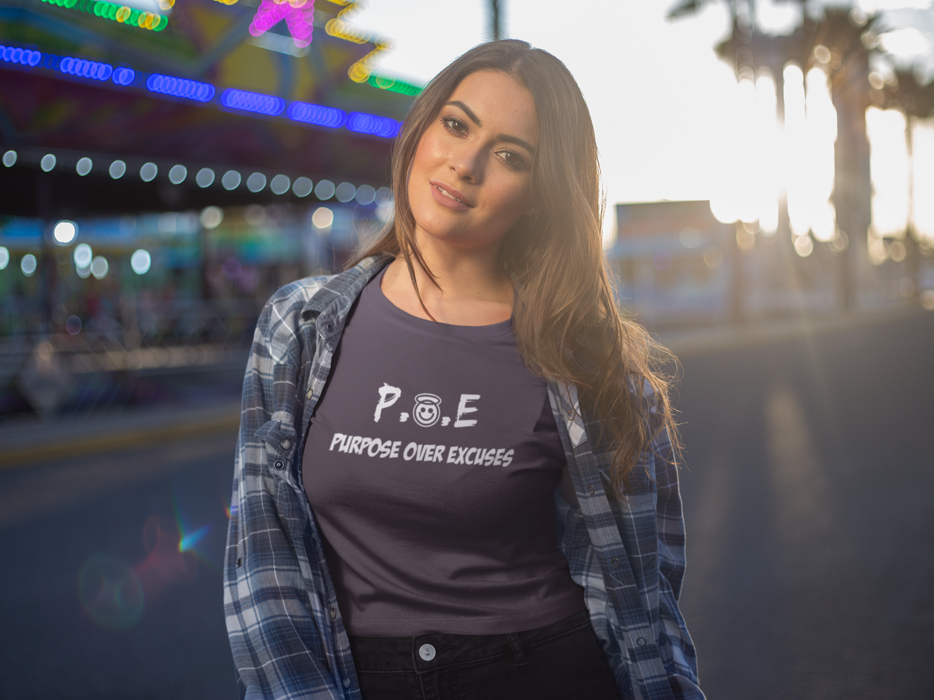 P.O.E ADULT T SHIRT DARK GREY