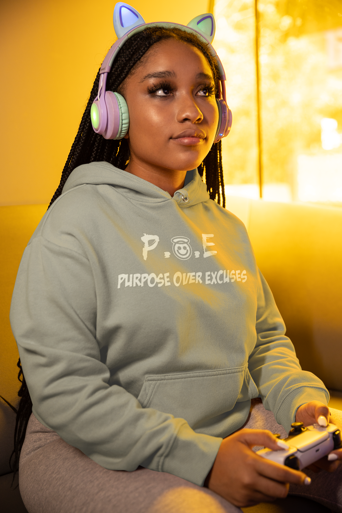 P.O.E Hoodie Sport Grey Classic