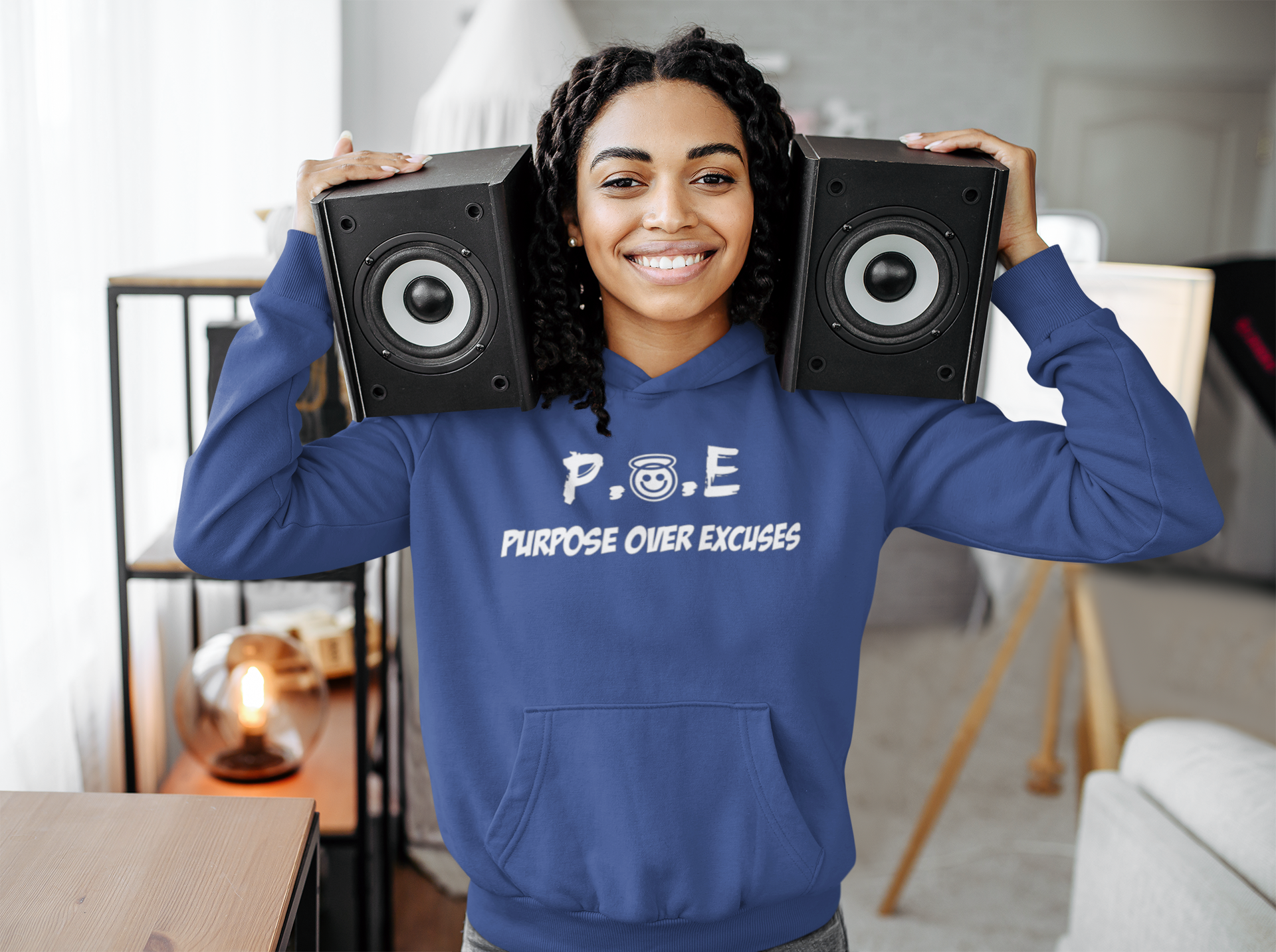 P.O.E Hoodie Navy Blue Classic