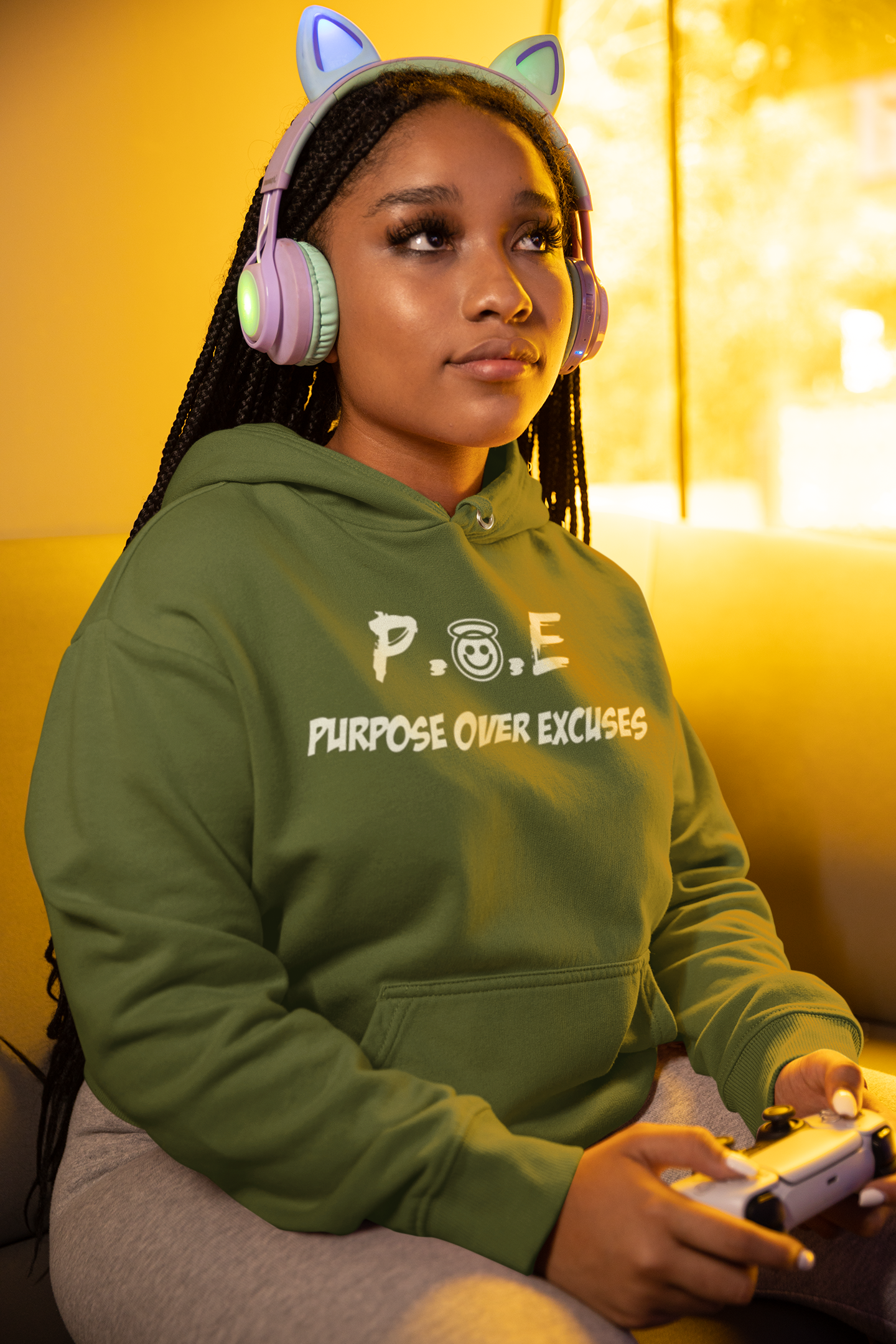 P.O.E Hoodie Military Green Classic