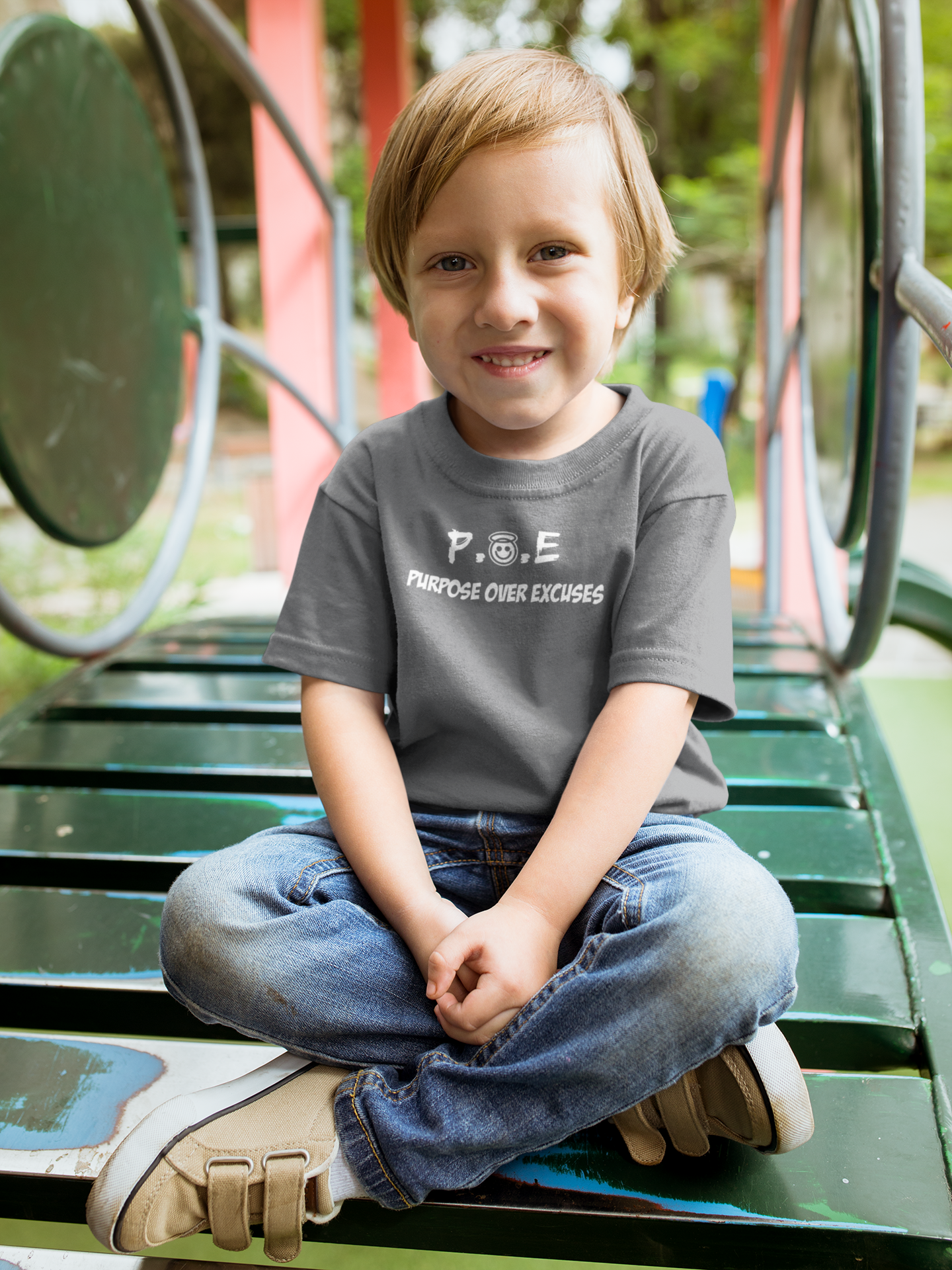 P.O.E YOUTH T-SHIRT DARK GREY