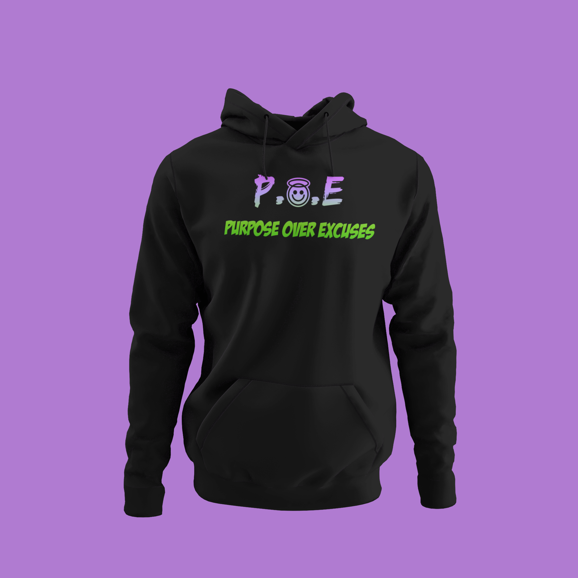 P.O.E Purple Lime Hoodie Adult Black (special)