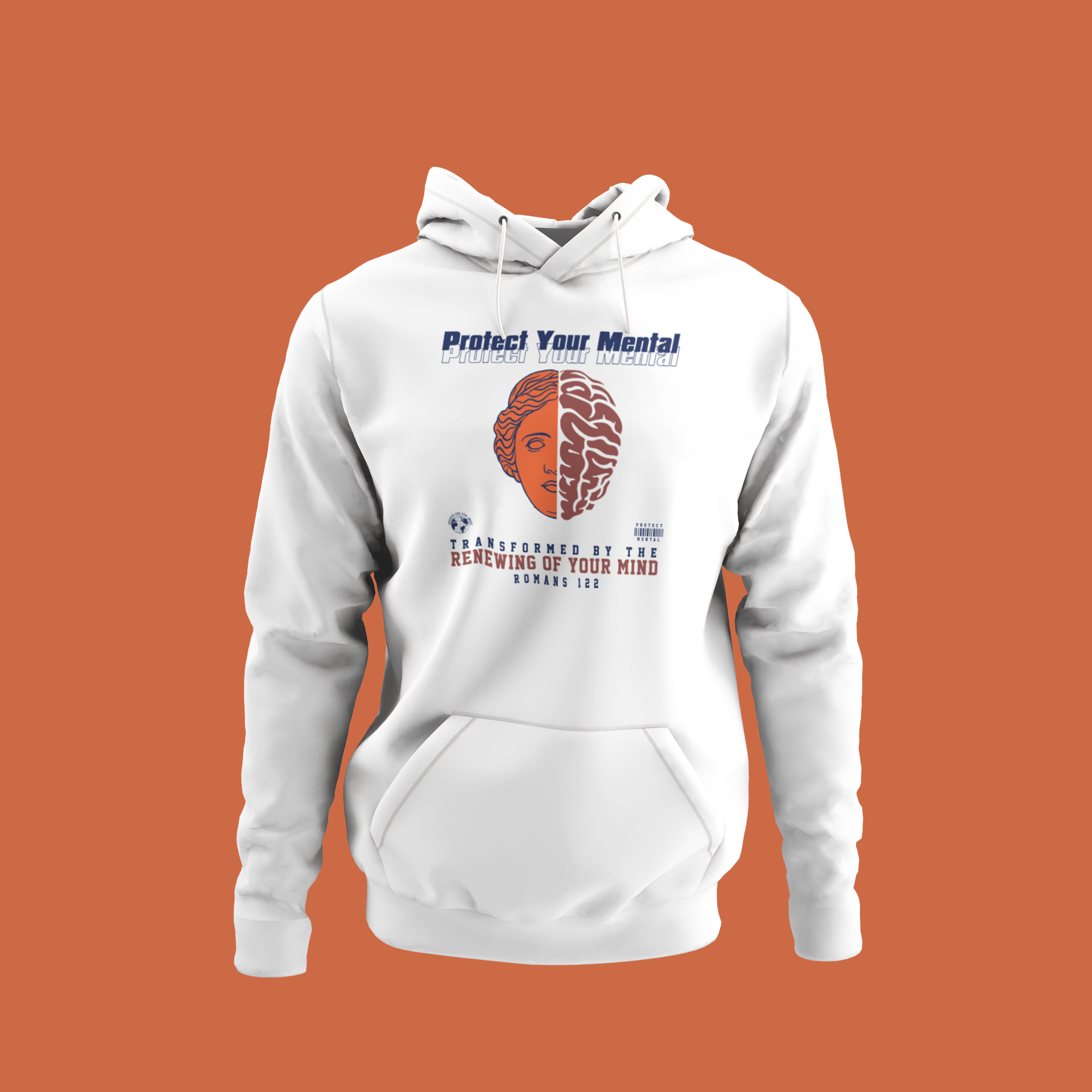 P.Y.M Orange Tidal Hoodie Adult White (special)