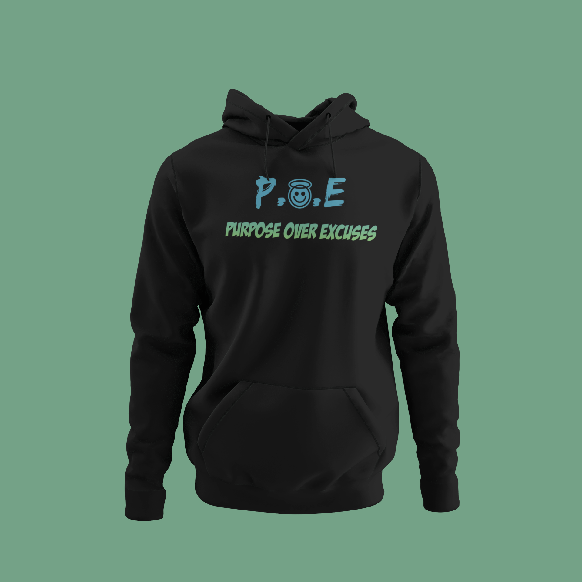 P.O.E Sea Green Hoodie Adult Black (special)