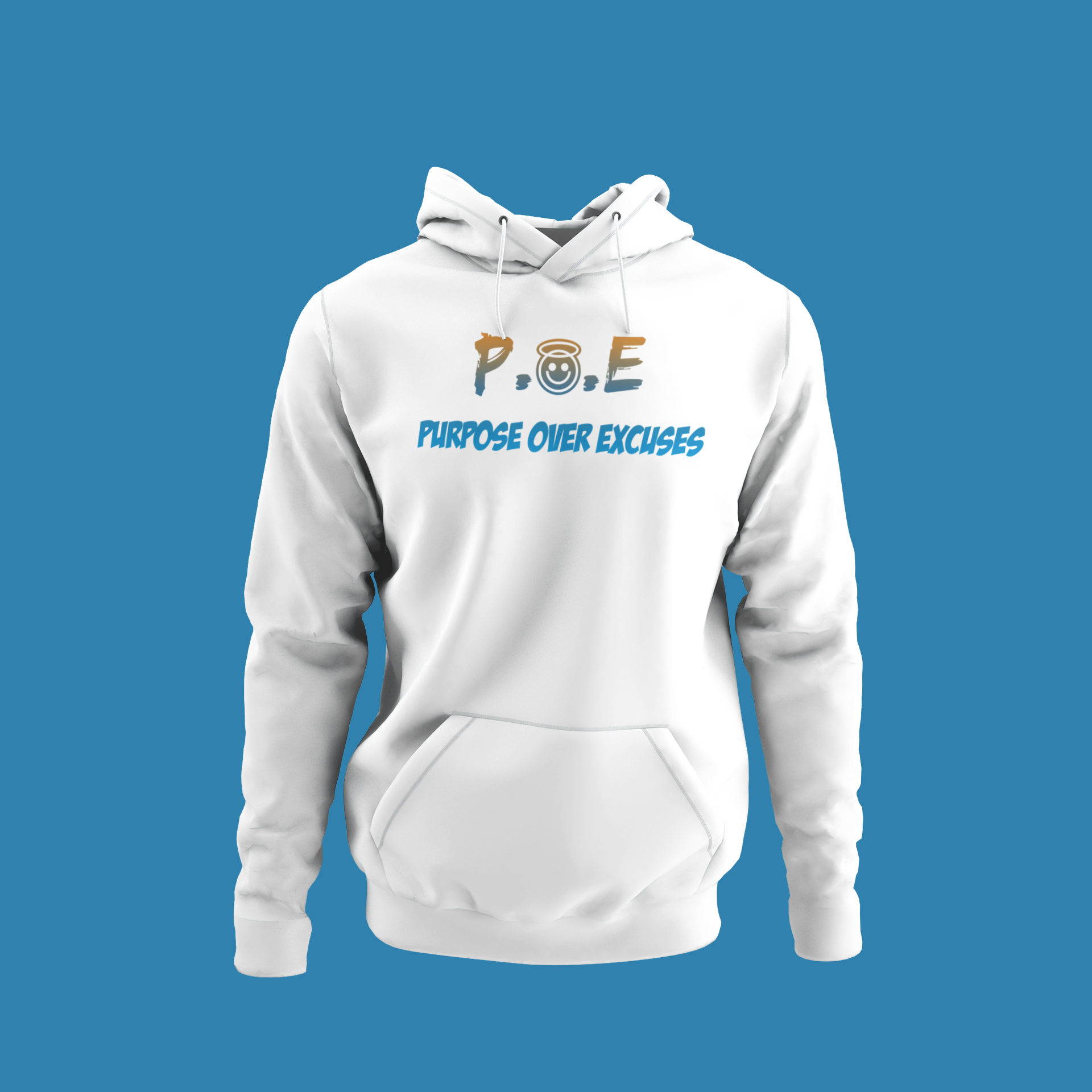 P.O.E Blue Bear Hoodie Adult White (special)