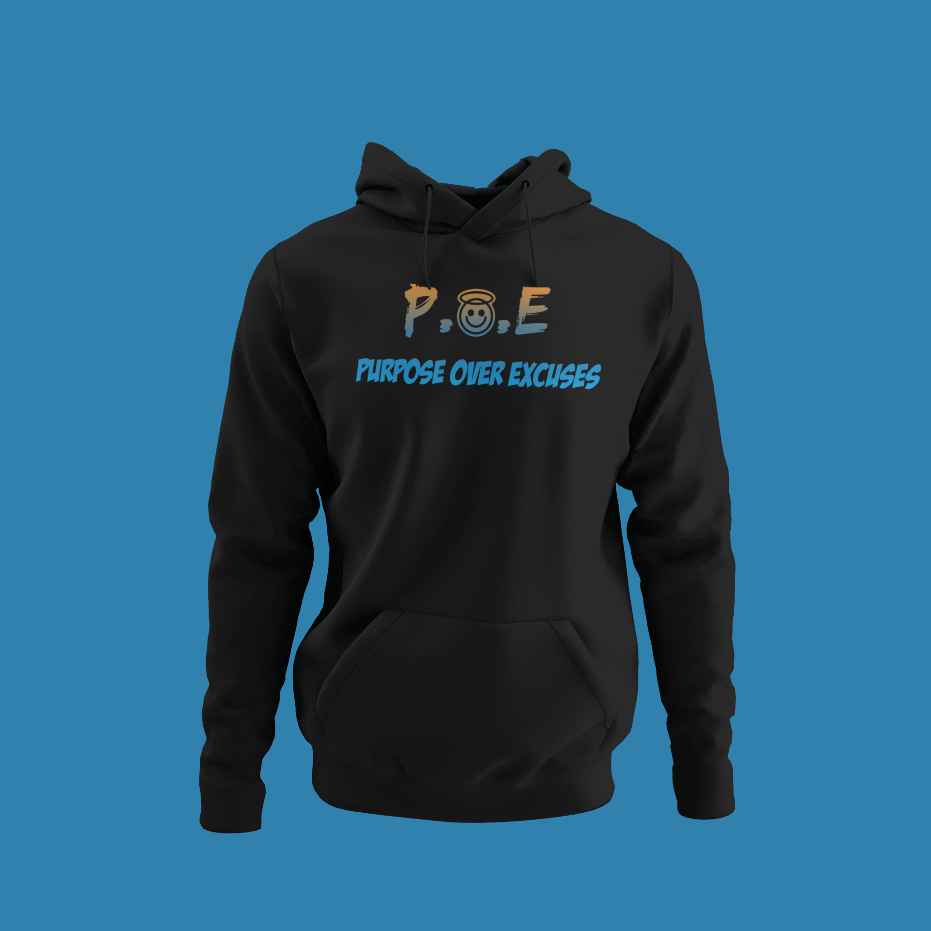 P.O.E Blue Bear Hoodie Adult Black (special)